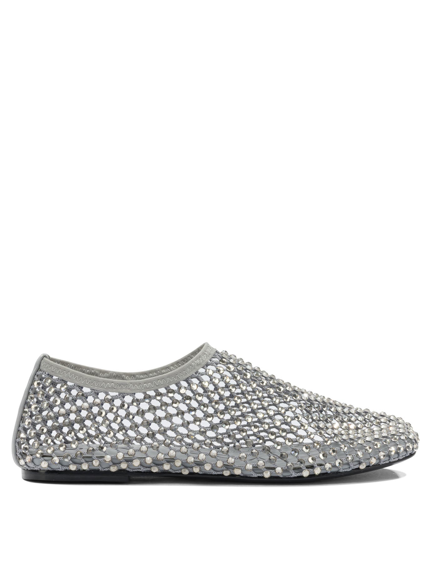 Grey Mesh Rubber Ballerinas