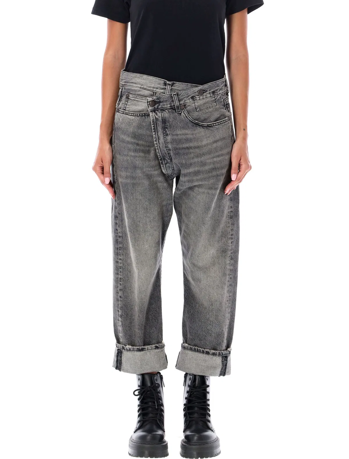 Crossover Waist Denim Jeans R13