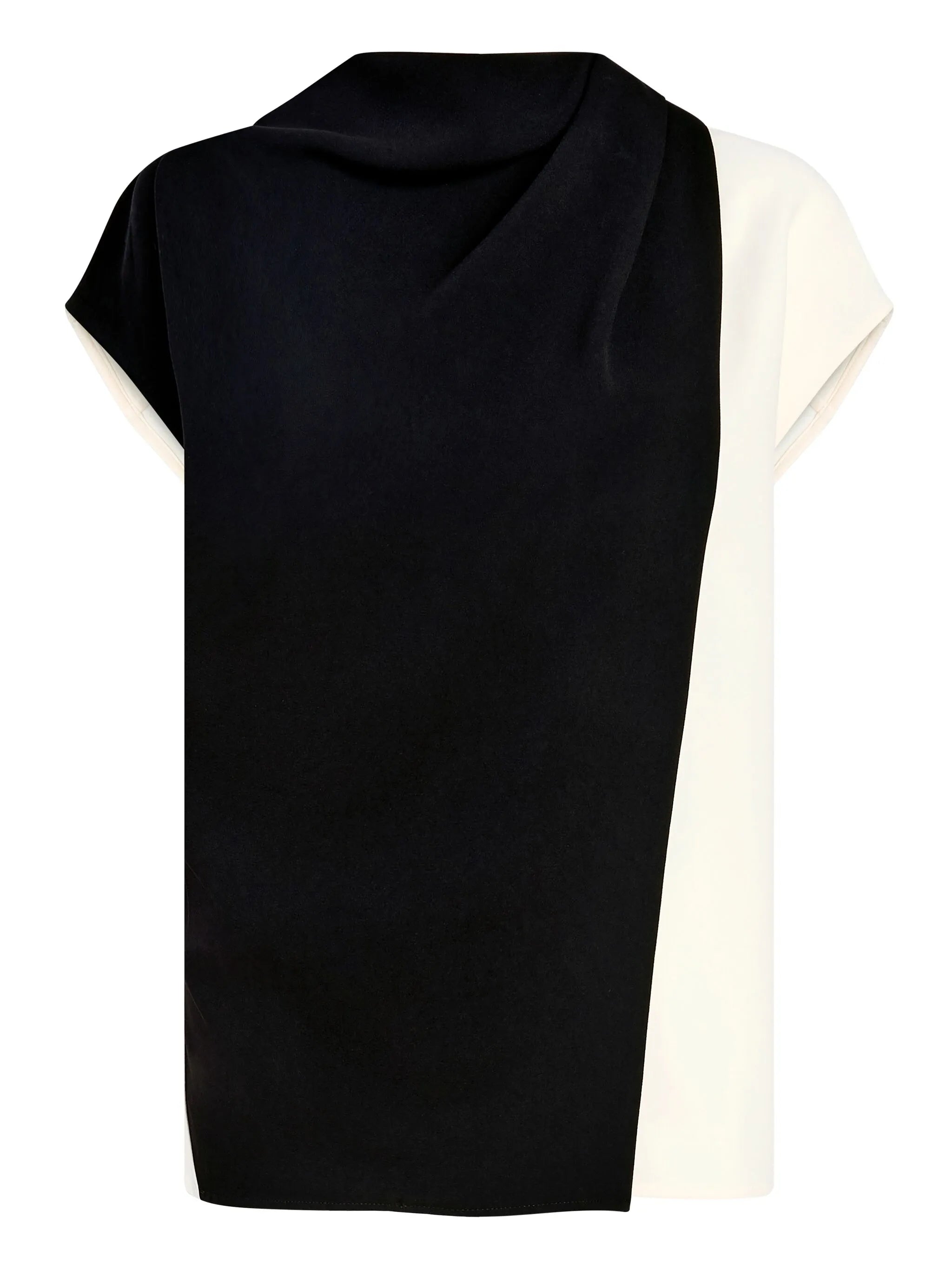 Black Acetate Polyester Elsa Top