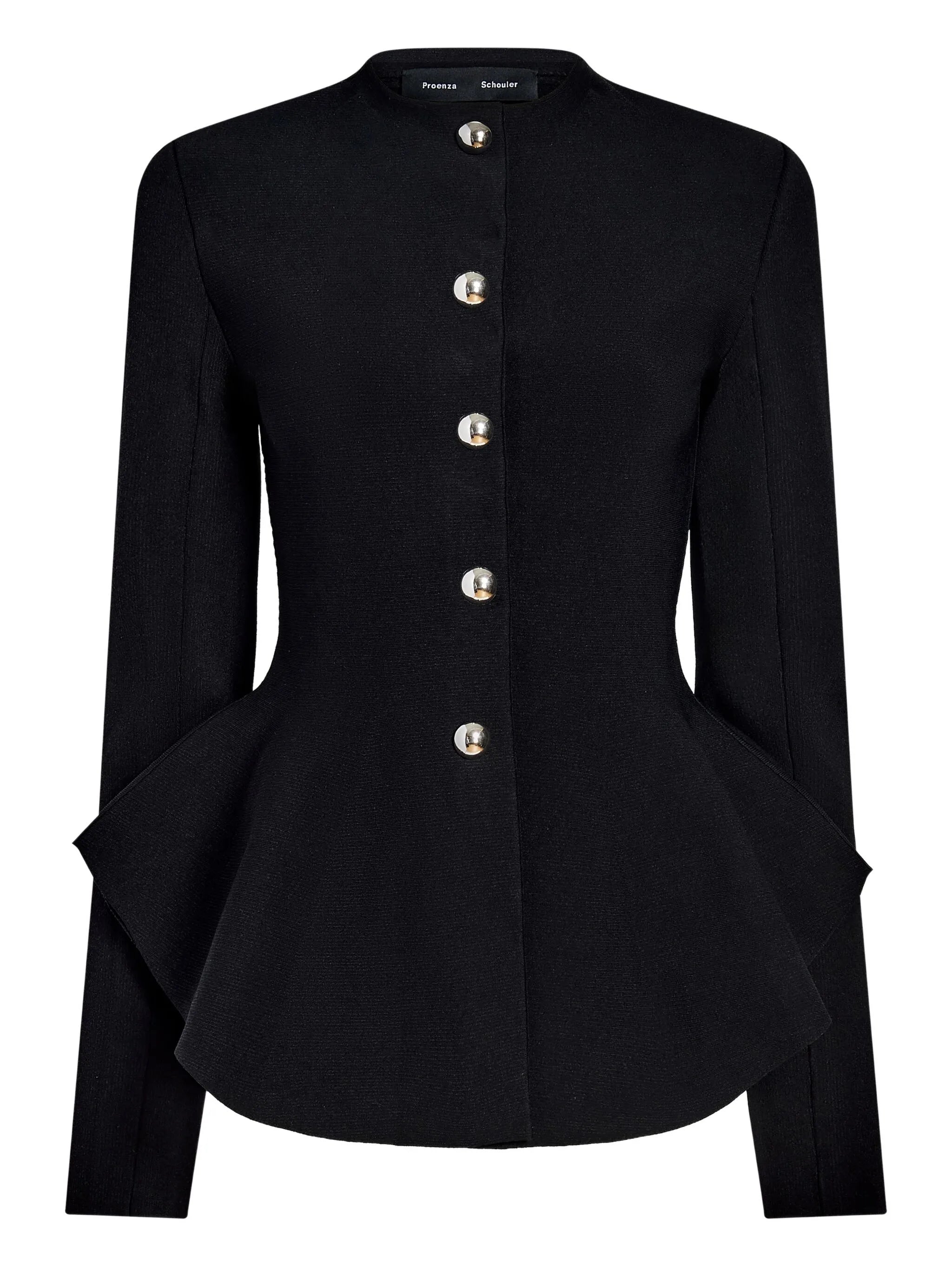 Black Viscose Polyamide Jacket