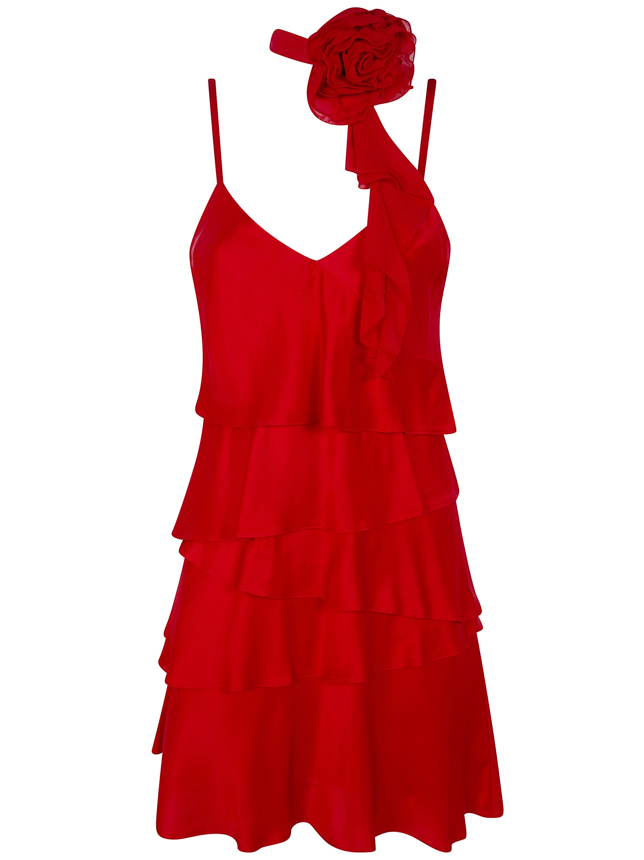 Satin Dress With Rouges