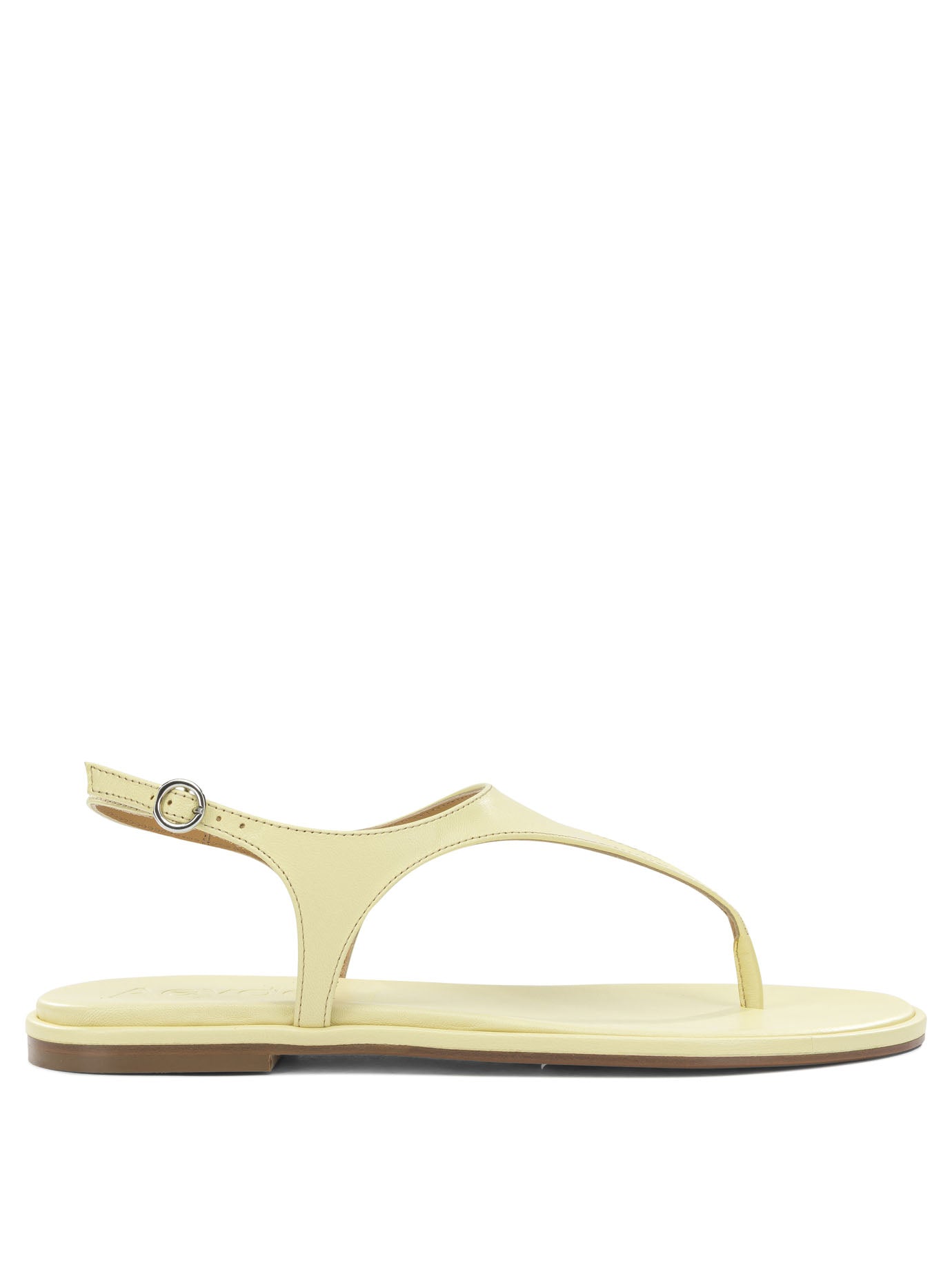 Raine Yellow Nappa Leather Cow Leather Low Sandals