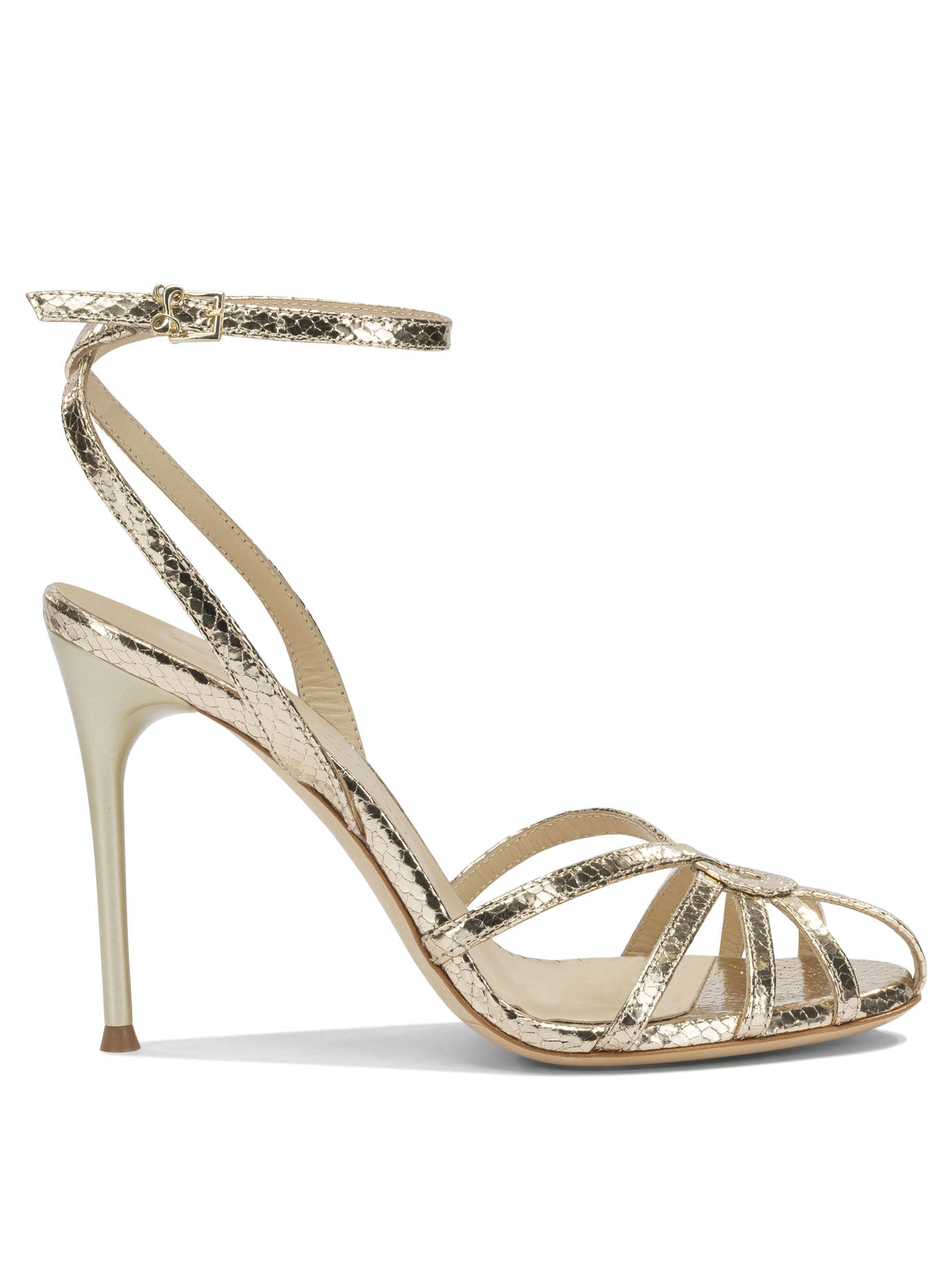 Gold Leather Sandals