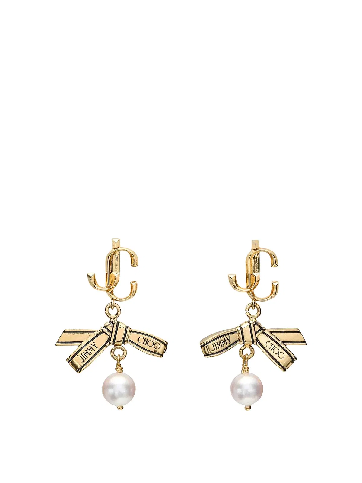 Ribbon Pearl Earrings
