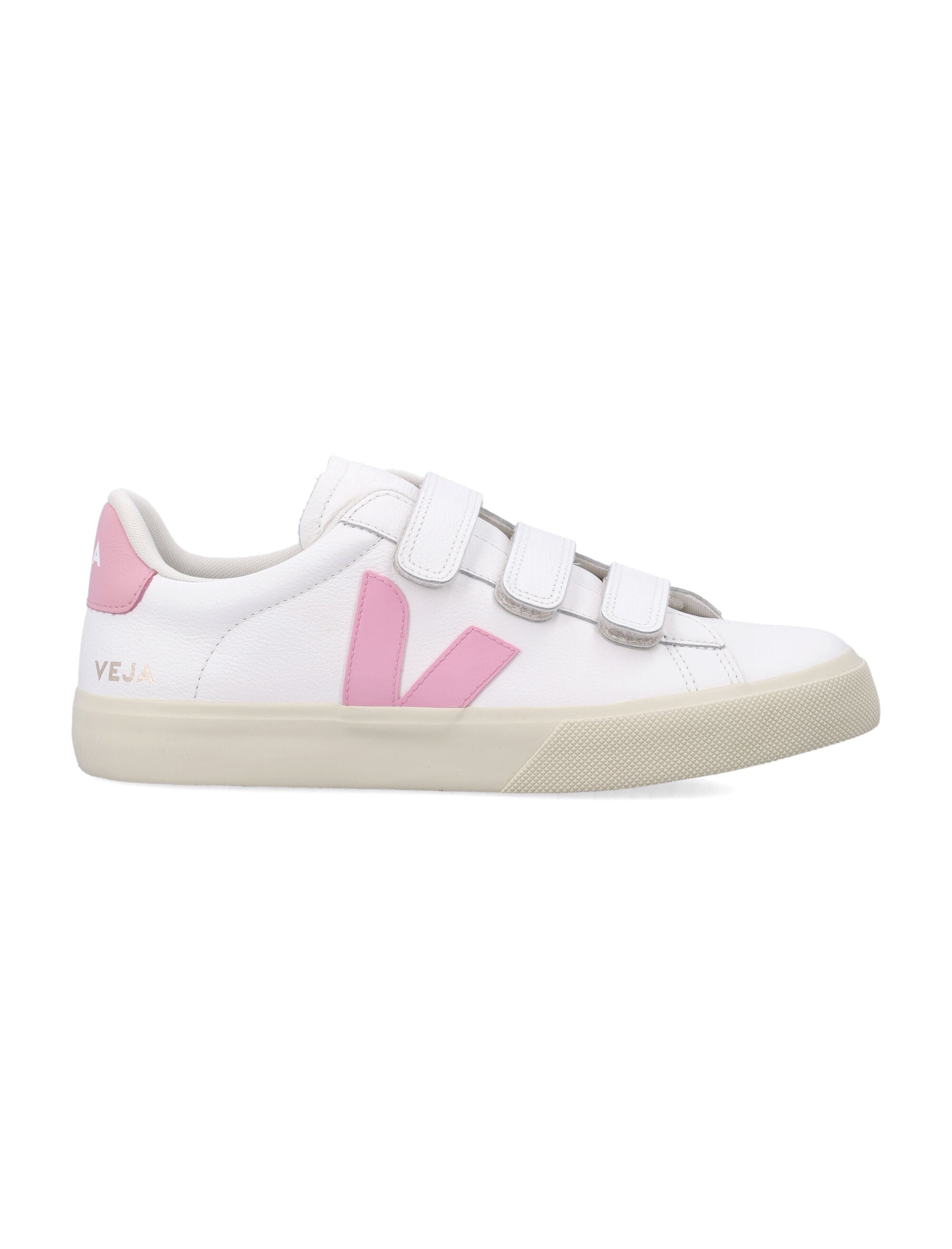 Recife Leather White And Pink Sneakers