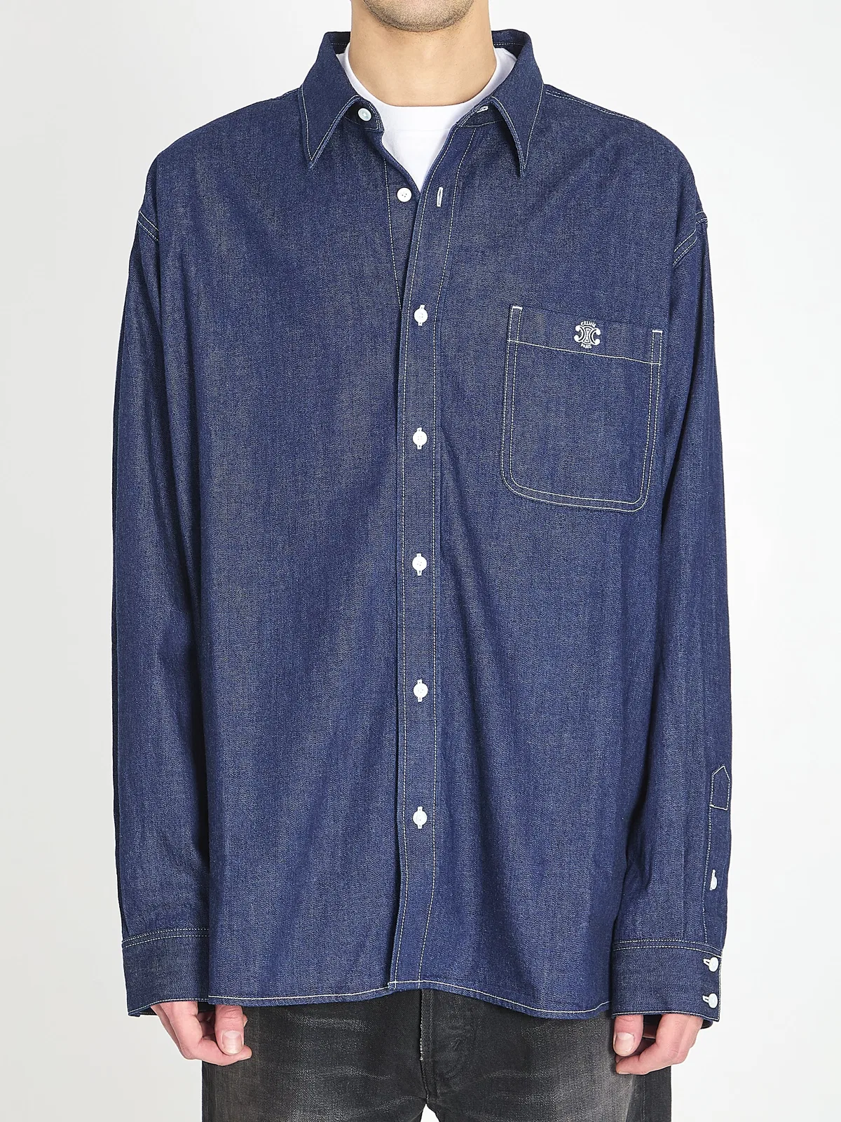 Denim Shirt With Embroidery