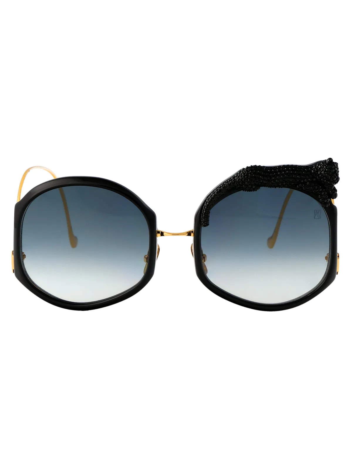 Black Crystal Acetate Sunglasses
