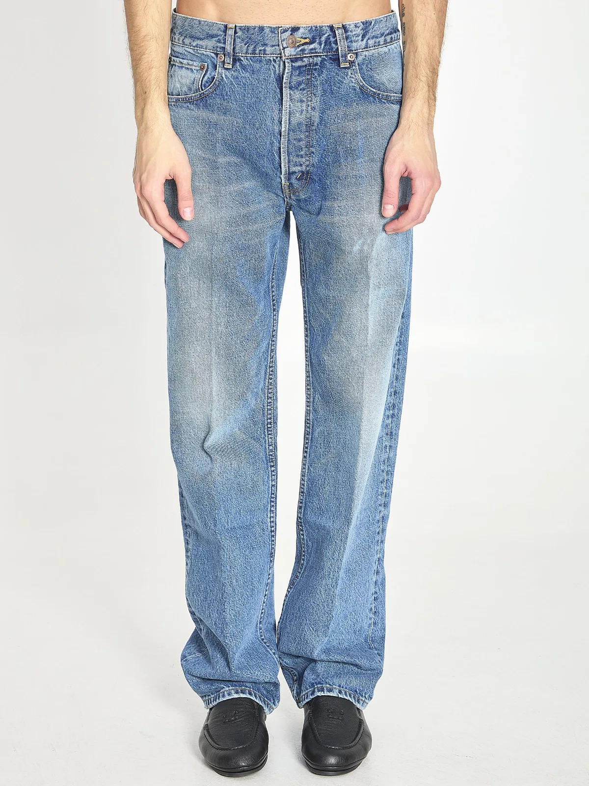 Blue Boyfriend 001 Cotton Jeans