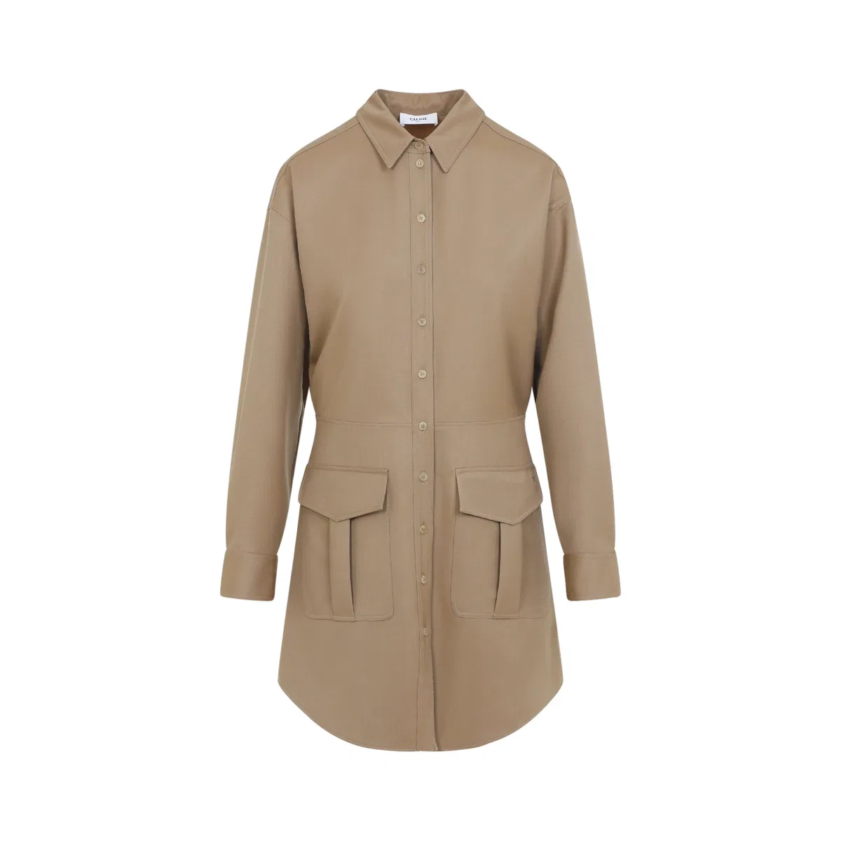Celine Beige Wool Mini Dress