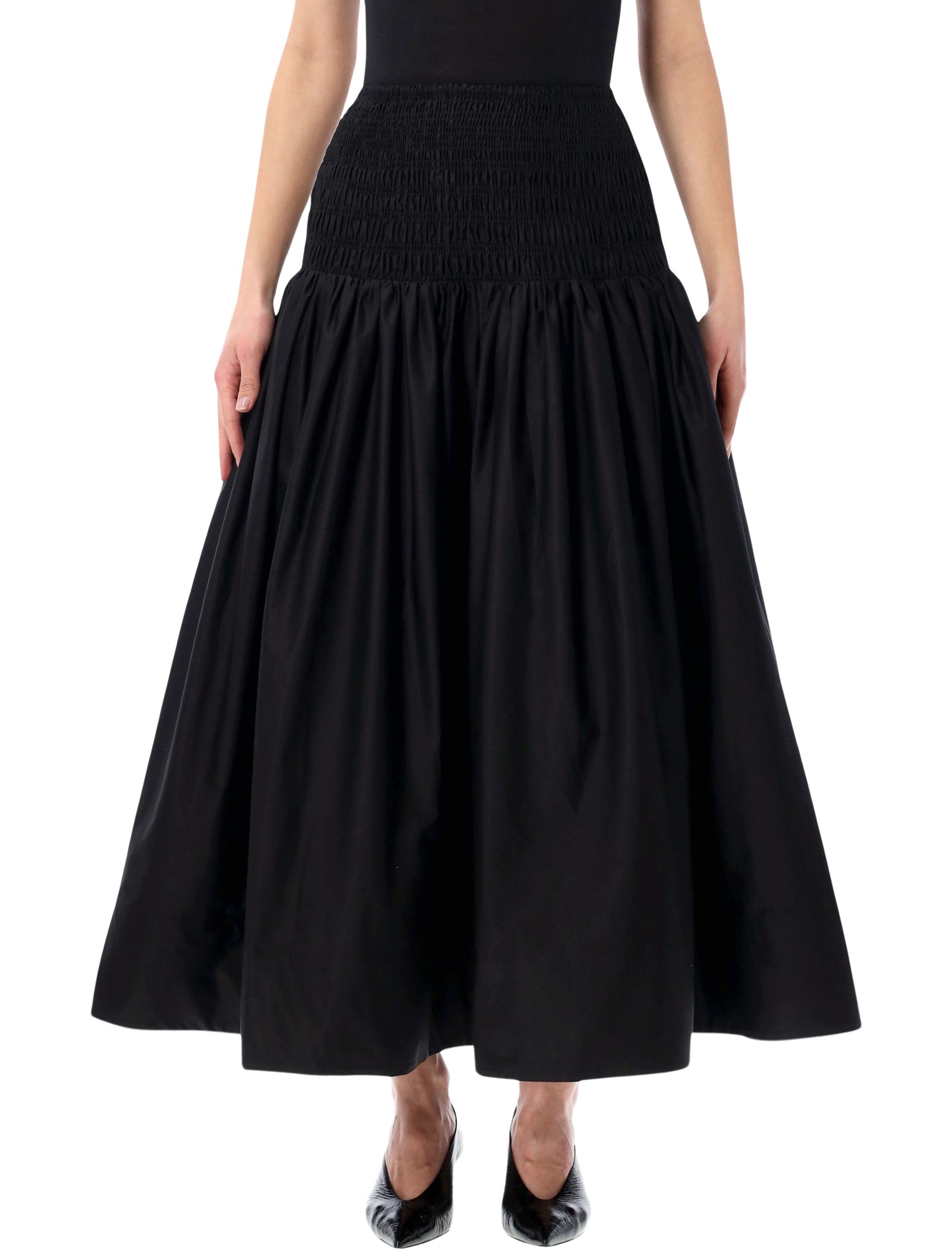 Cotton Midi Skirt