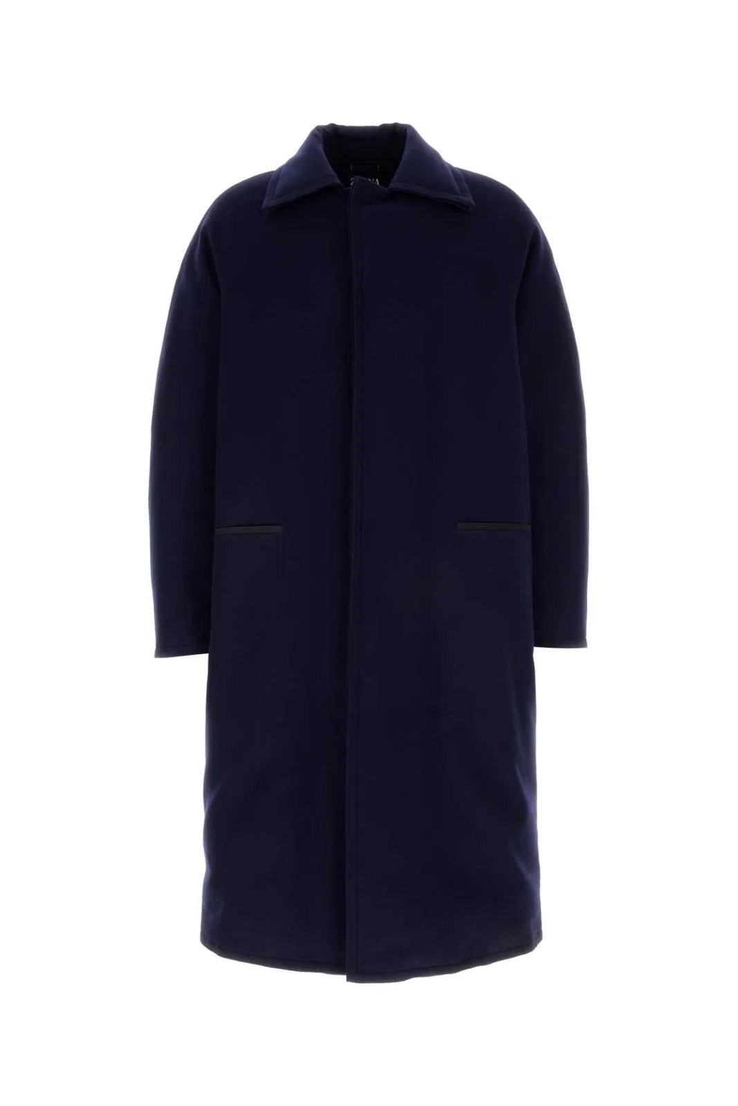 Navy Blue Wool Coat
