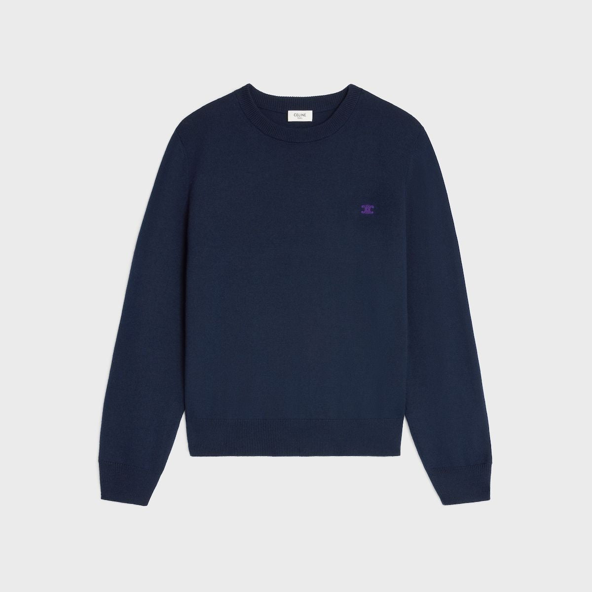 Triomphe-Embroidered Crew-Neck Sweater