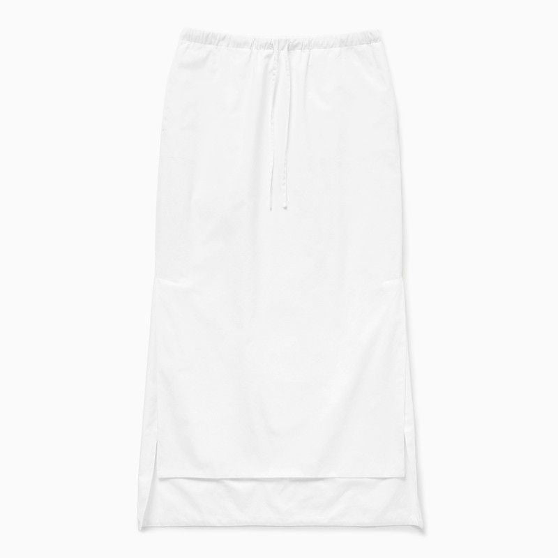 Long Asymmetric Skirt White