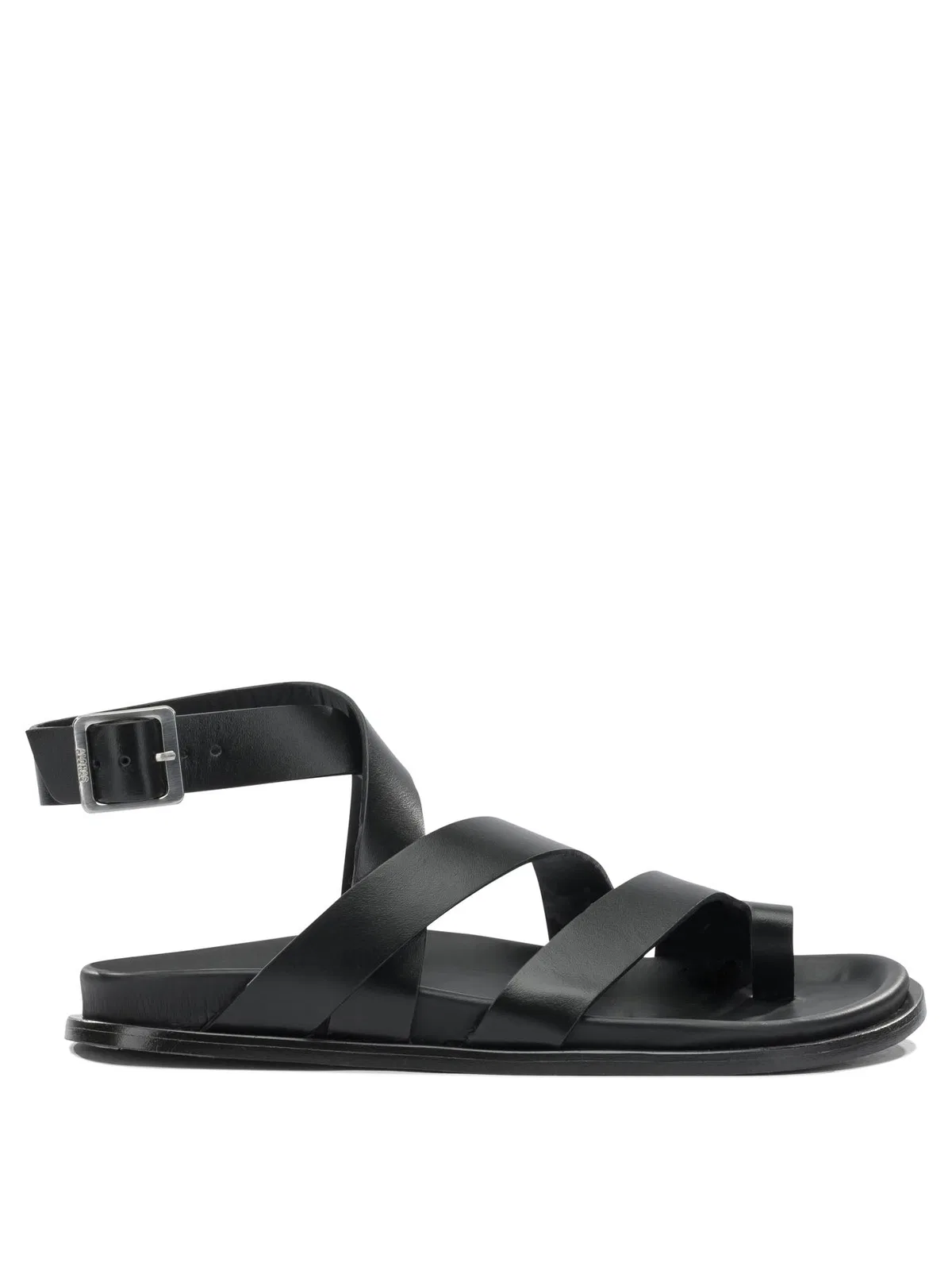 Black Leather Sandals