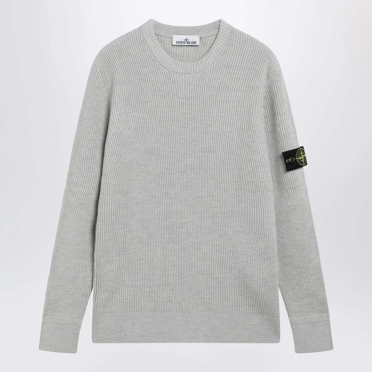 Sand Ribbed Crewneck Sweater
