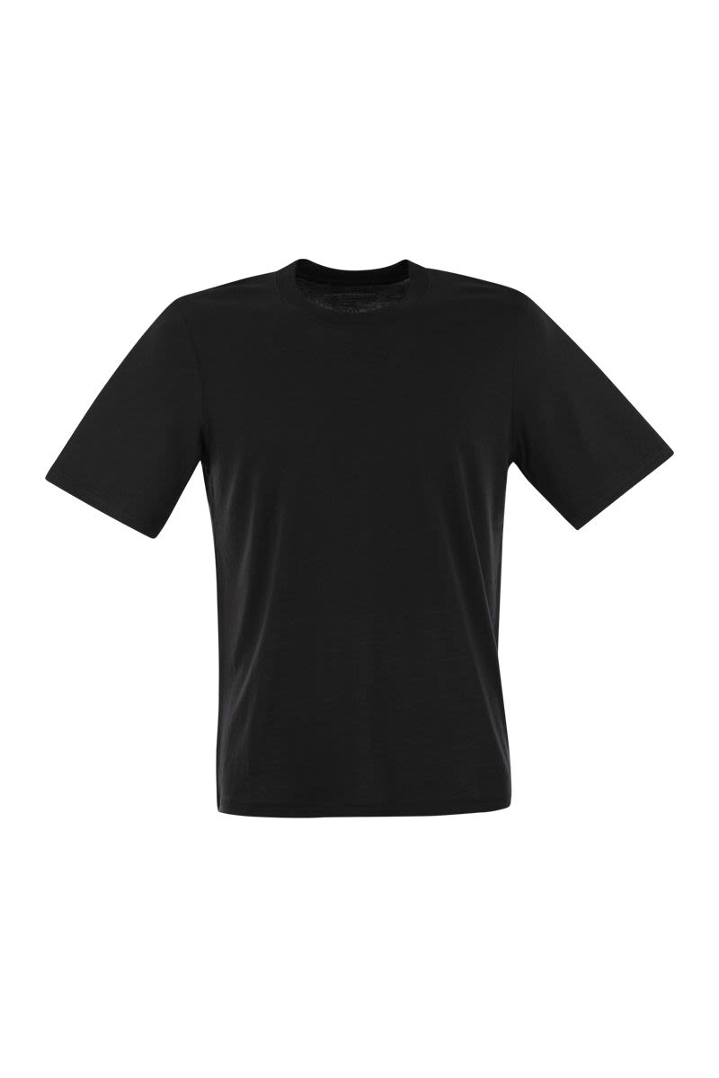 Short-Sleeved T-Shirt In Lyocell And Cotton