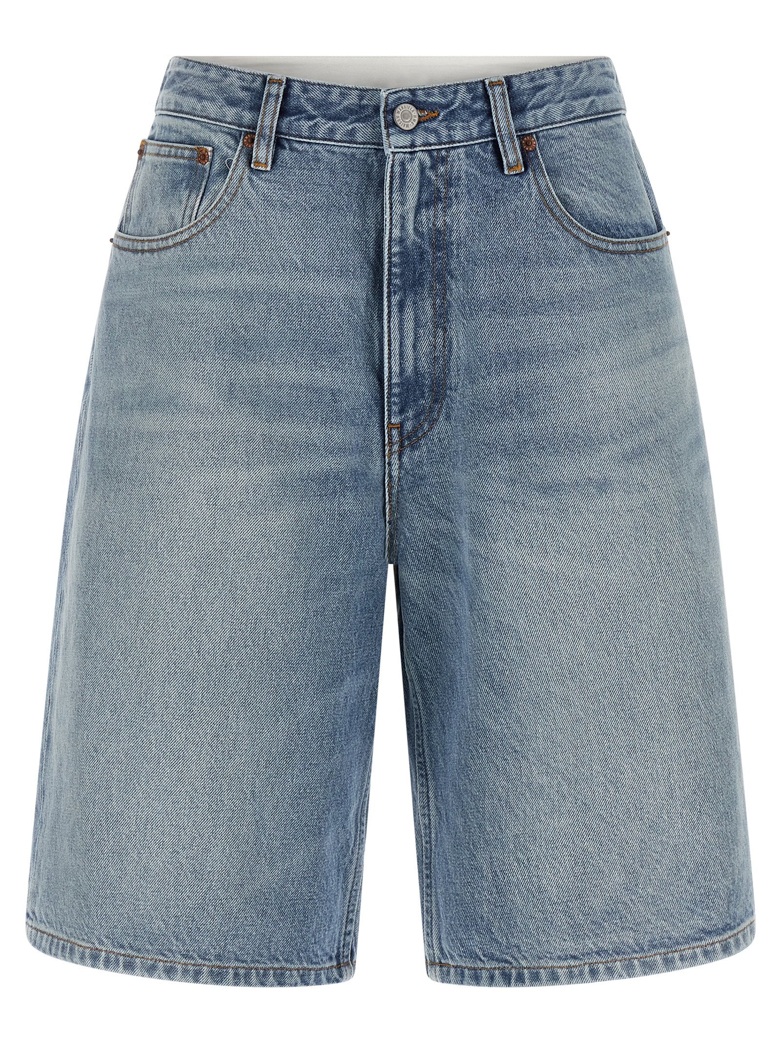 White Carré Bermuda Shorts
