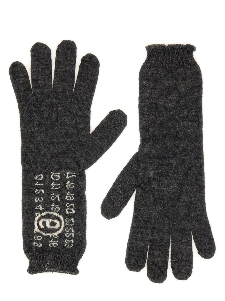 Grey Virgin Wool Gloves