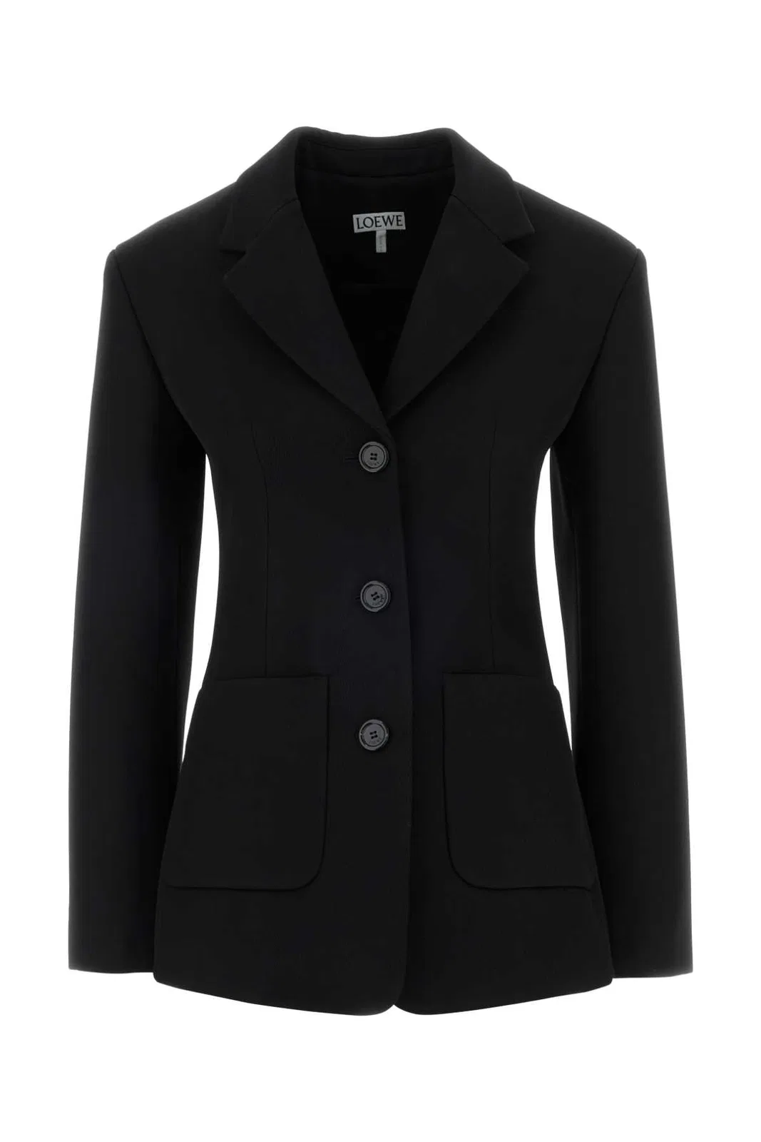 Black Wool Blend Blazer