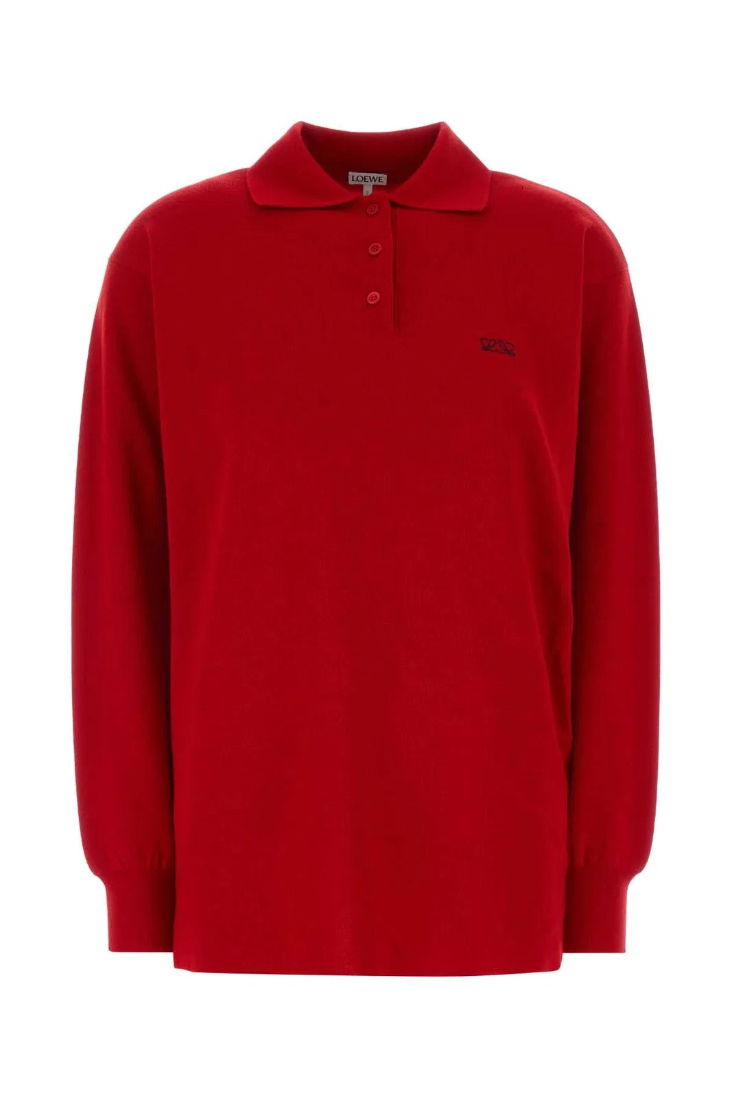 Red Stretch Cashmere Blend Polo Shirt