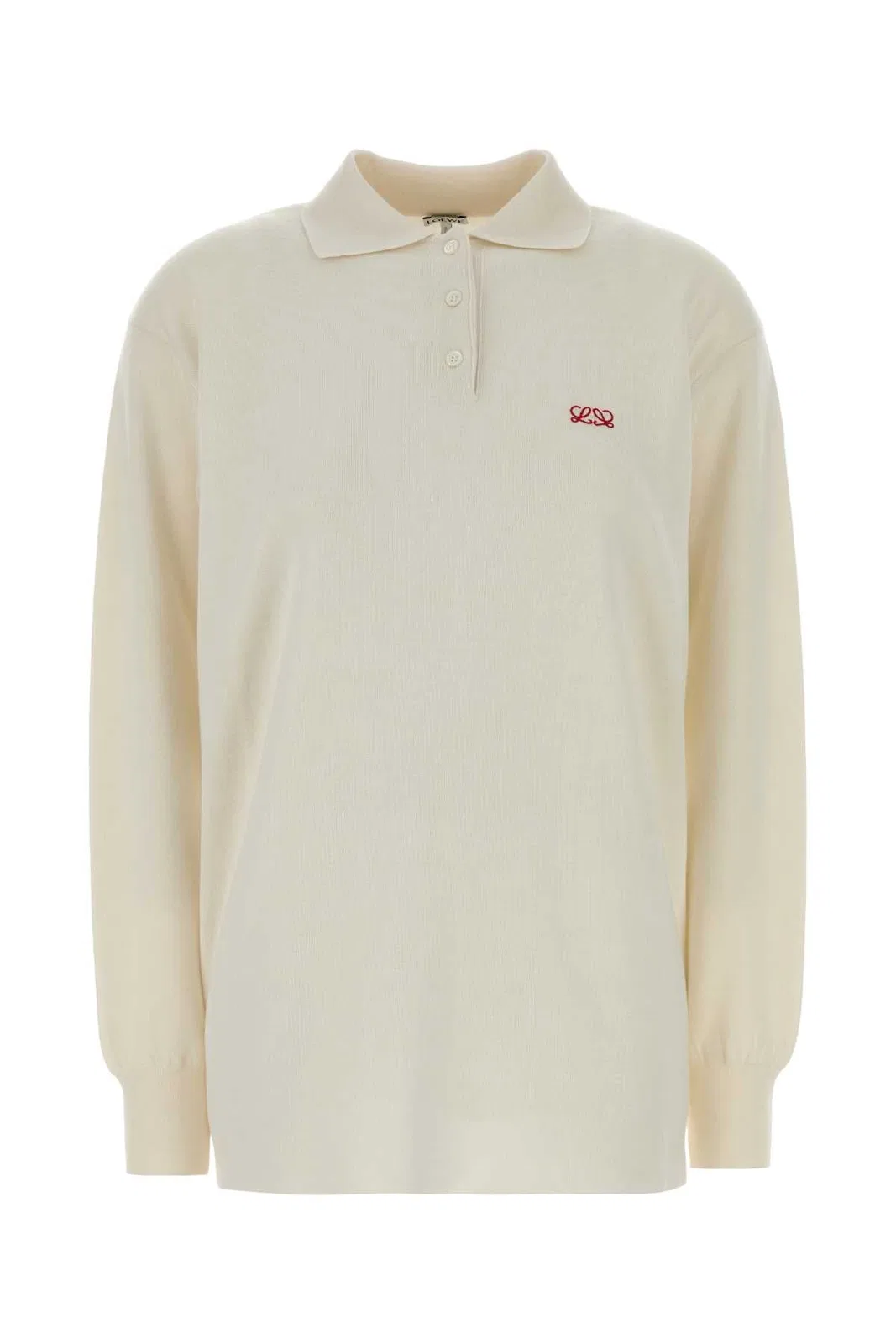 Ivory Stretch Cashmere Blend Polo Shirt