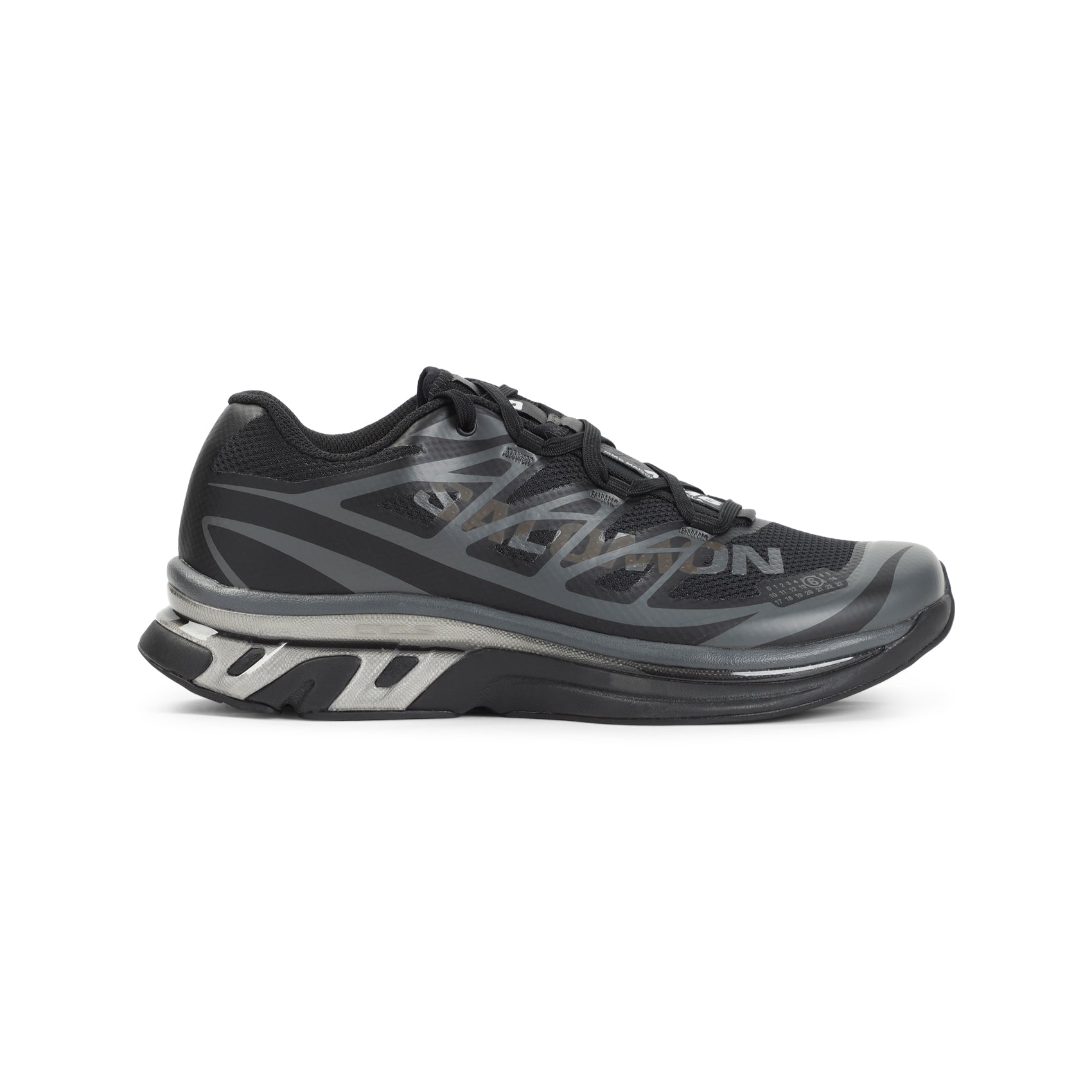 Black And Asphalt Grey Xt Polyester Sneakers