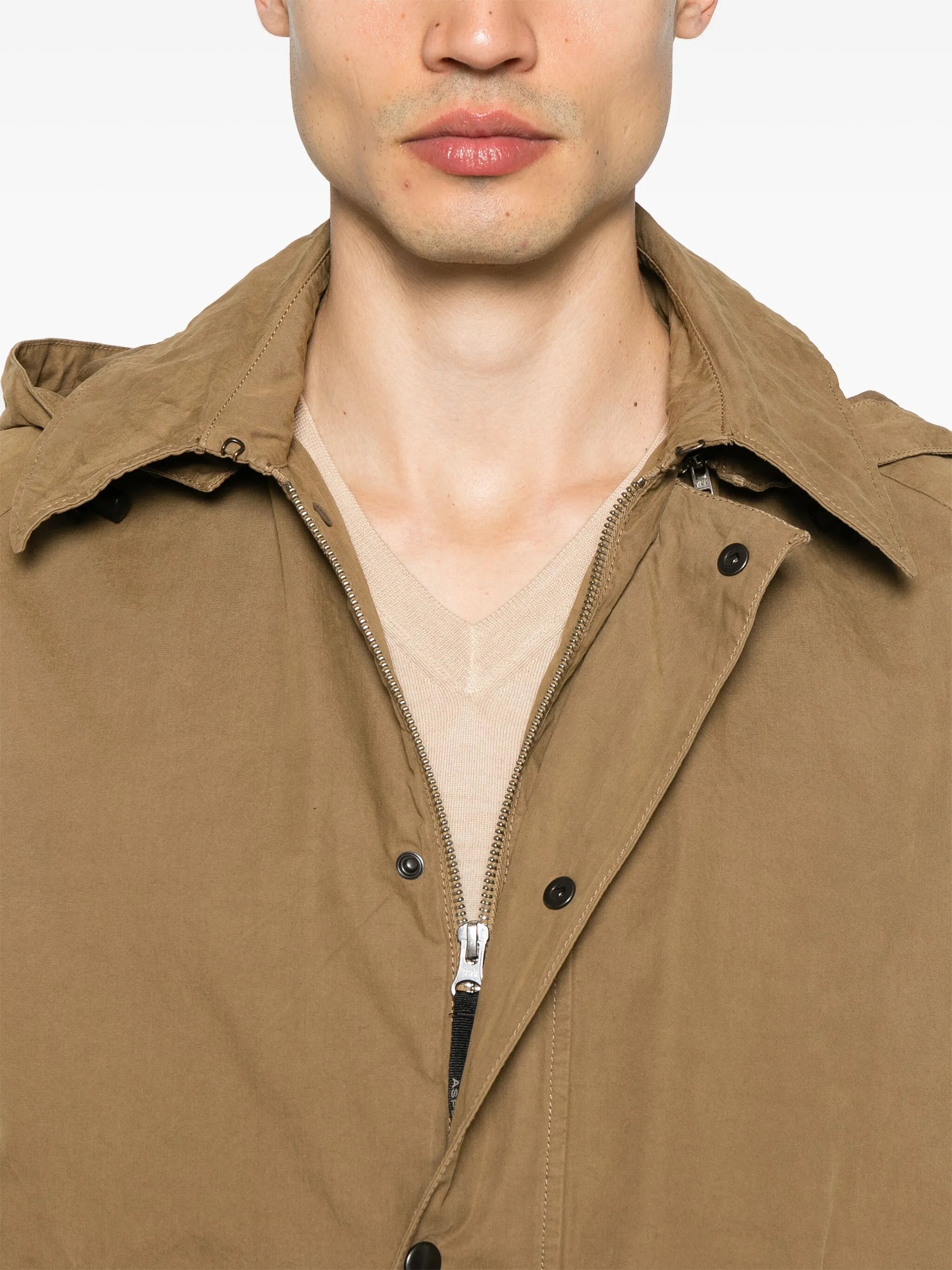 Aspesi Terra Cotton Wade Jacket In Terra
