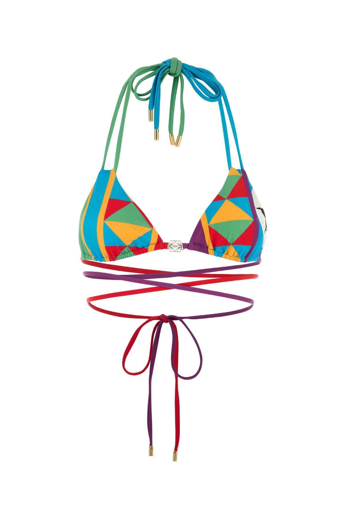 Printed Stretch Nylon Paula S Ibiza Bikini Top