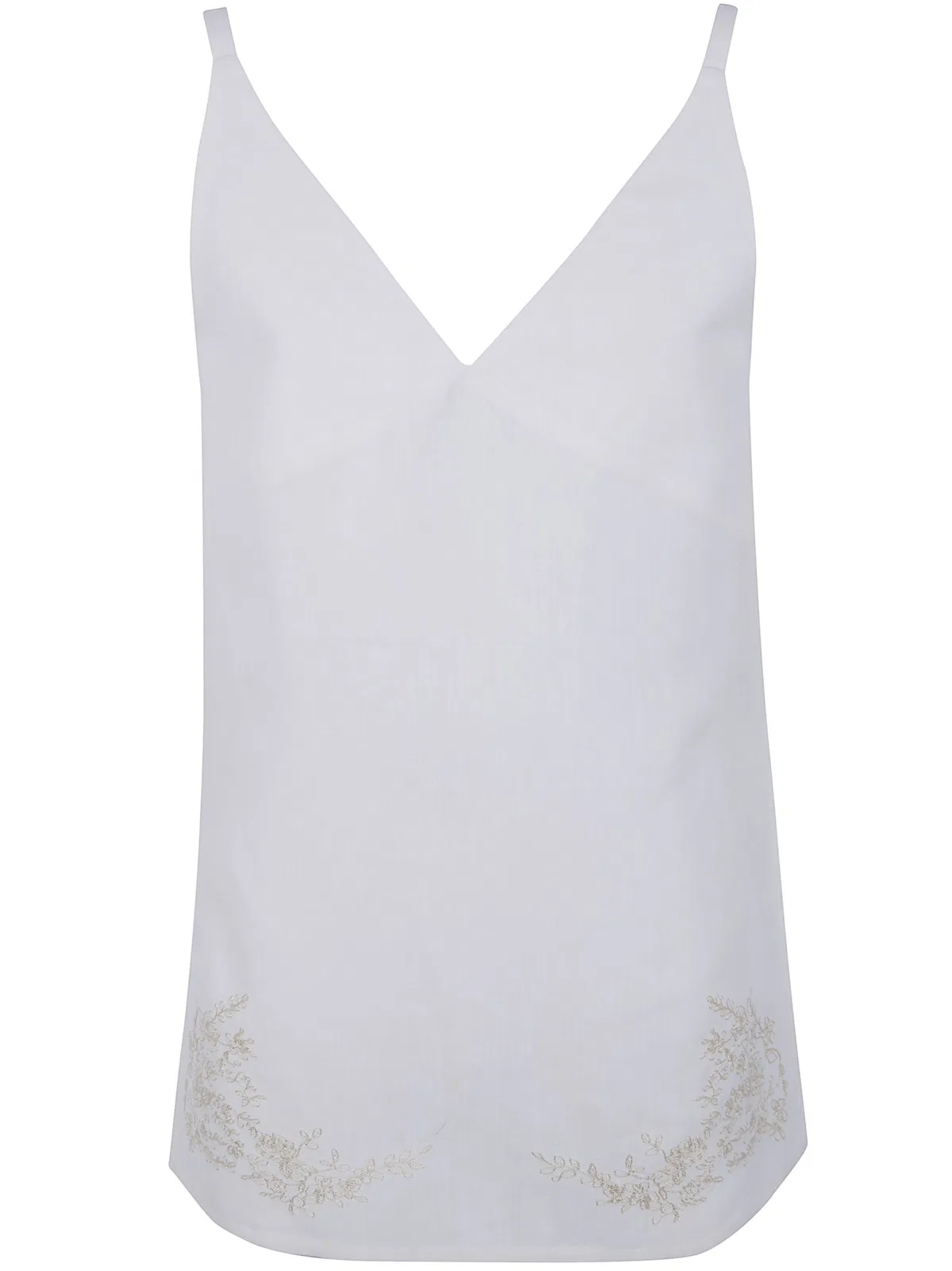 Embroidered Linen Top
