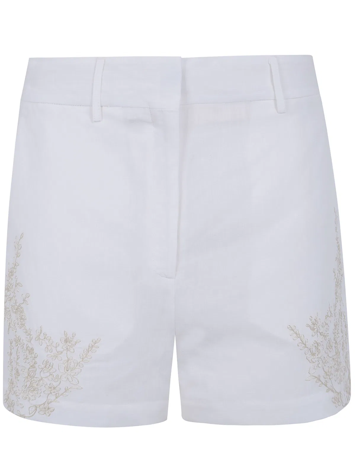Embroidered Linen Pijama Shorts