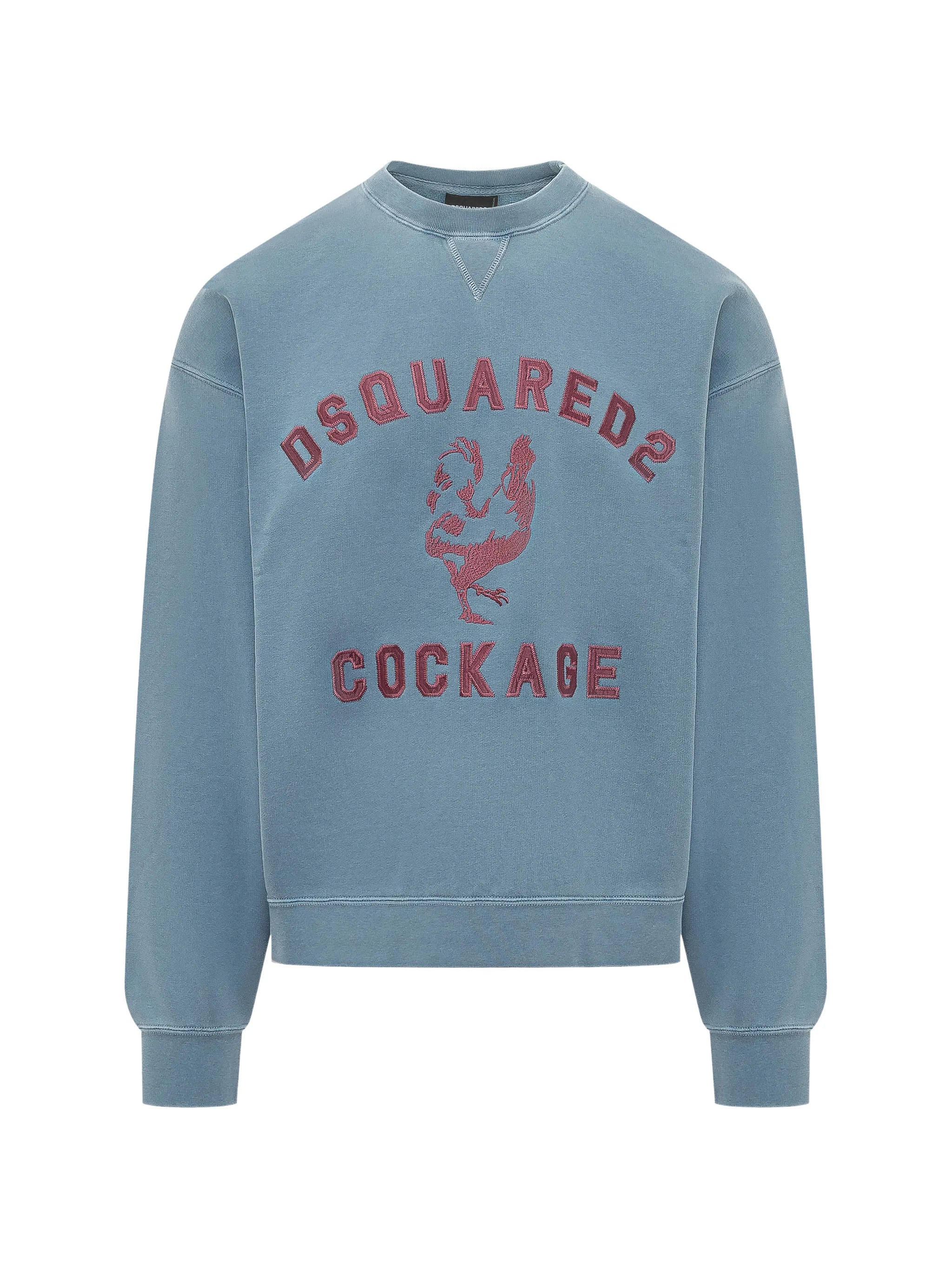 Dsquared2 Blue Cotton Sweatshirt