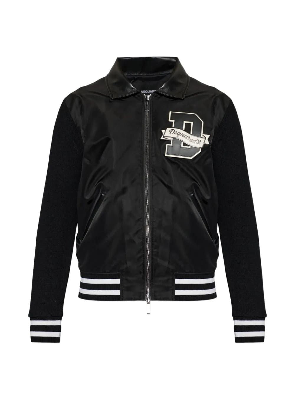 Bomber Jacket With Logo Patch