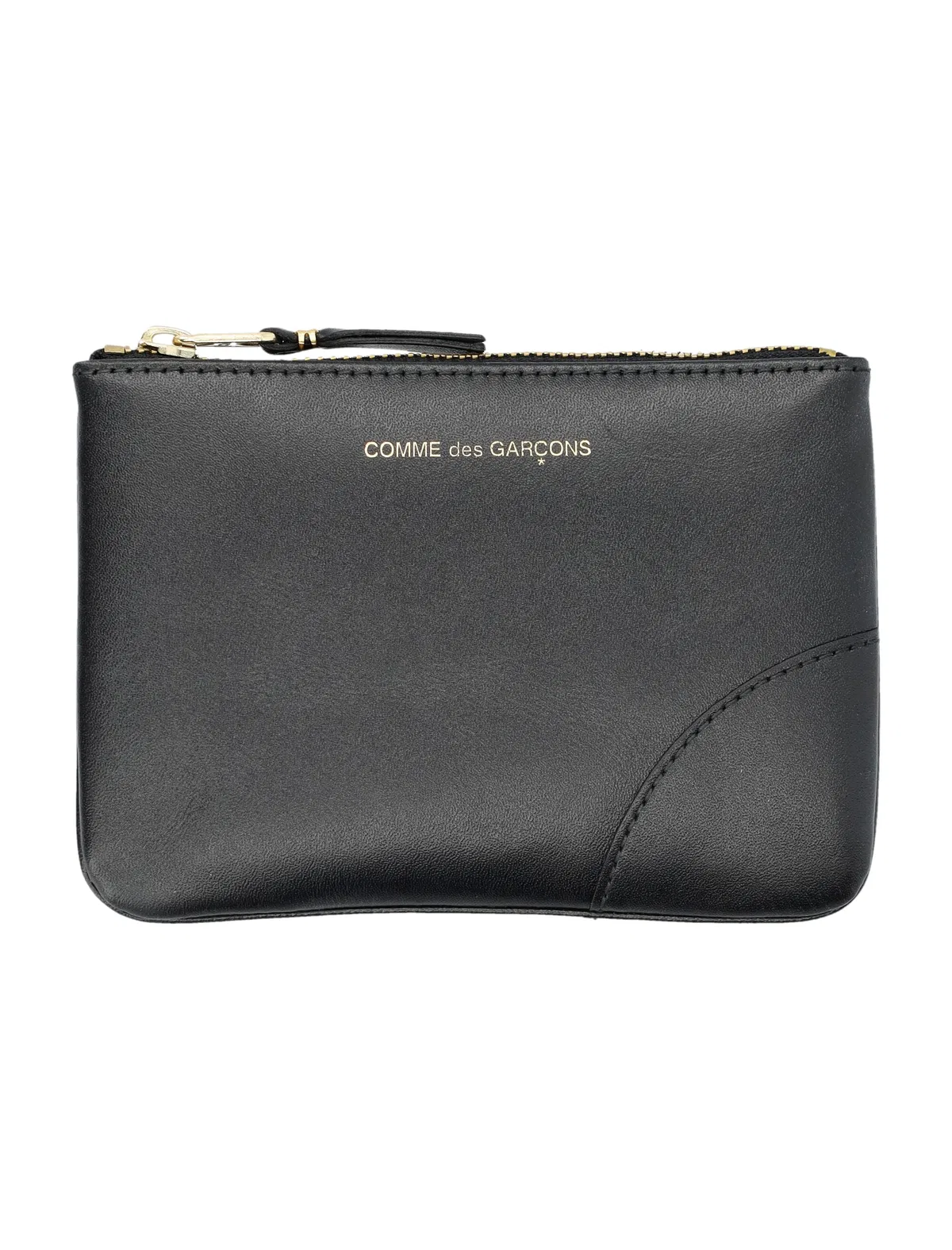 Comme Des Garçons Wallet Leather Credit Card Case In Black