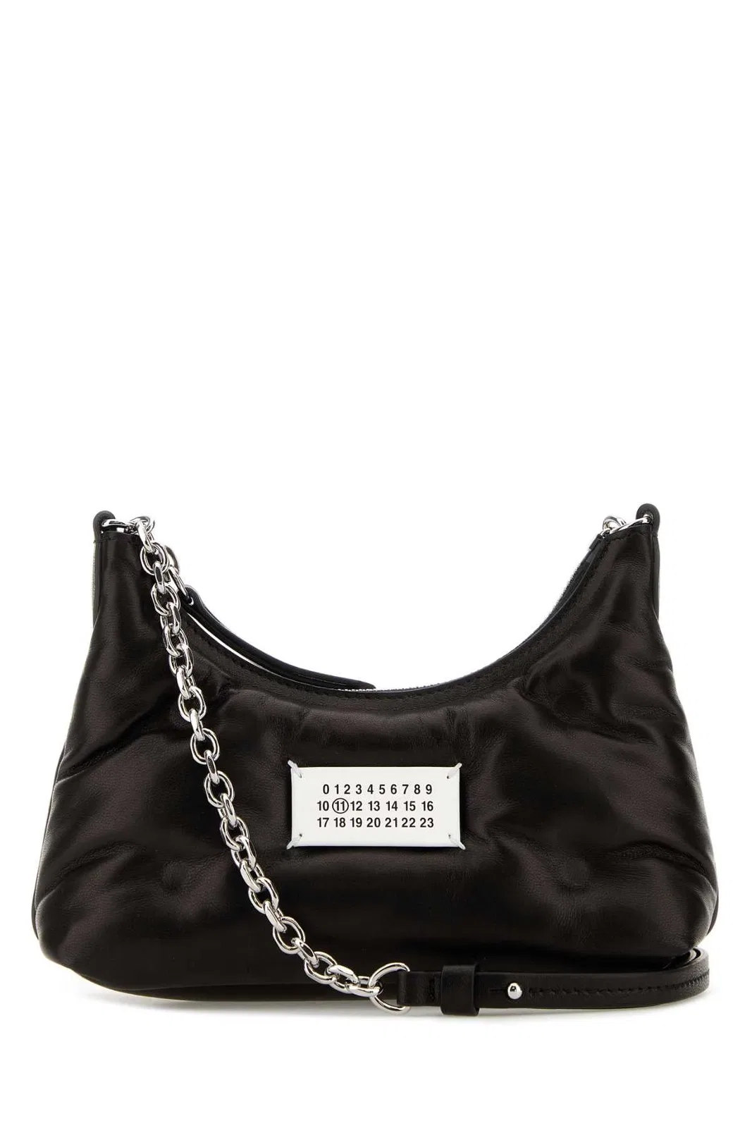 Maison Margiela Black Nappa Leather Micro Glam Slam Hobo Shoulder Bag