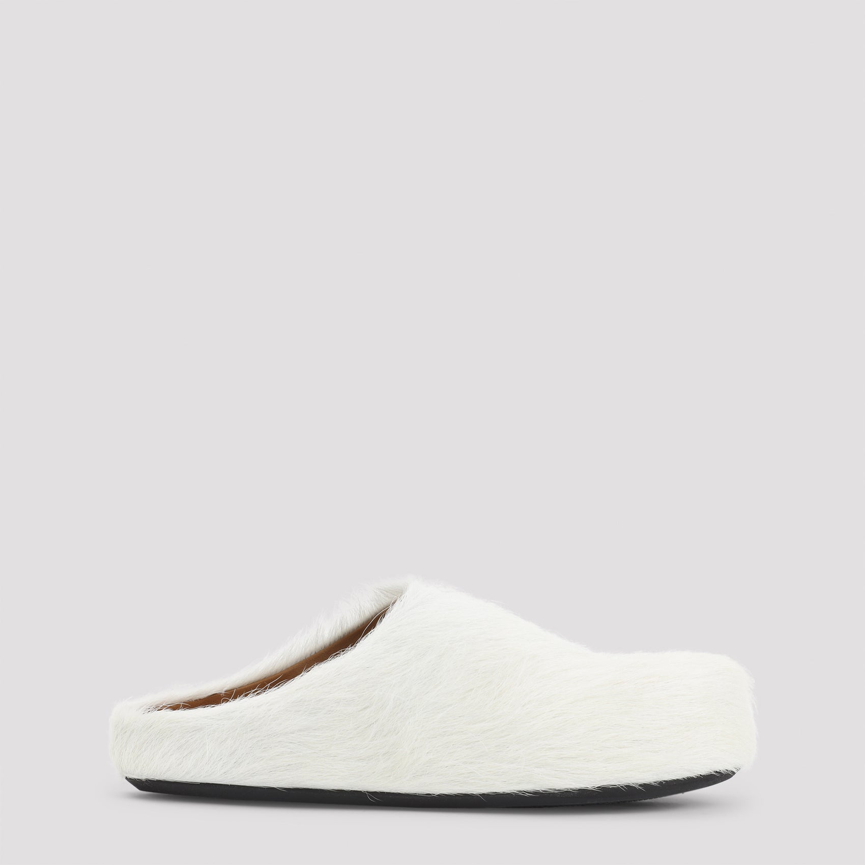Natural White Calf Hair Fussbett Mules