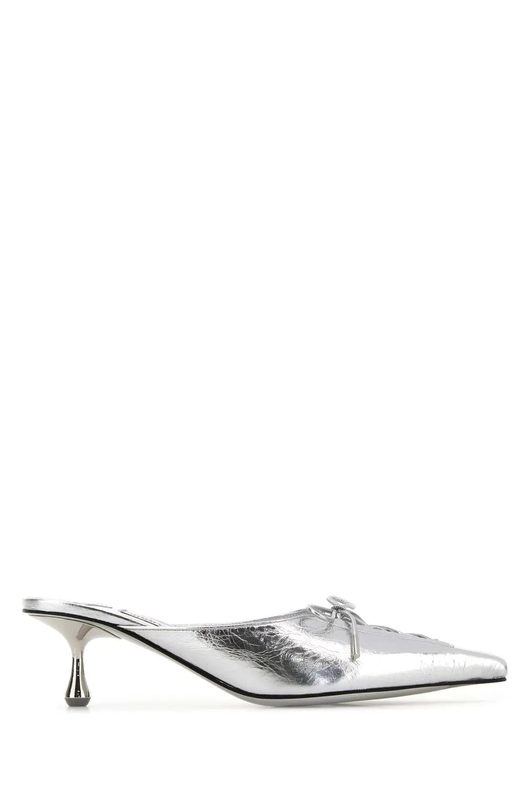 Silver Leather Scarlett Mules