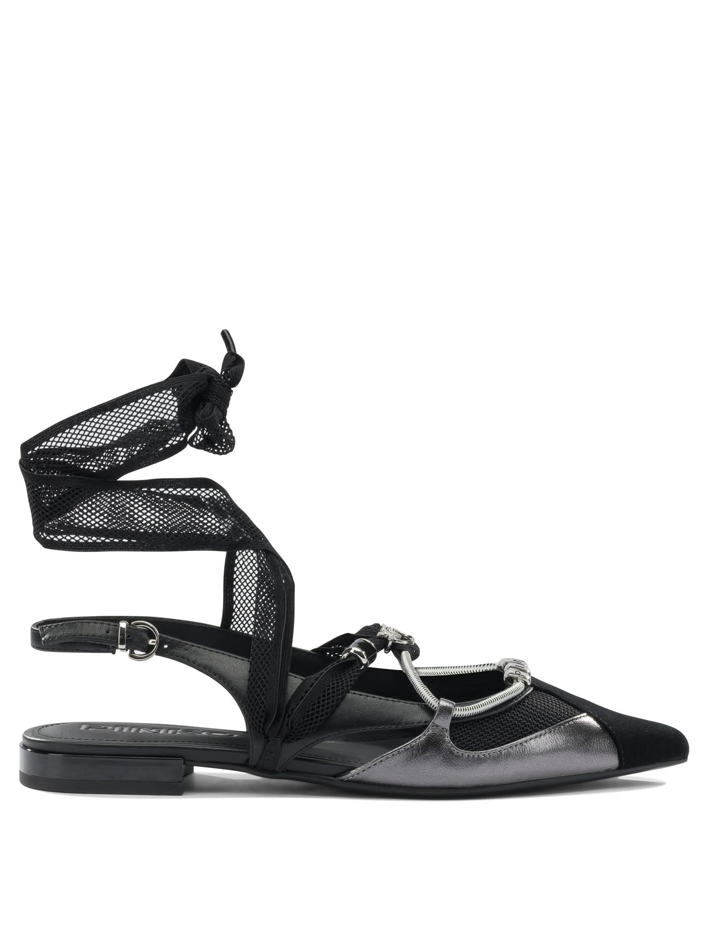 Black Leather Ballerinas