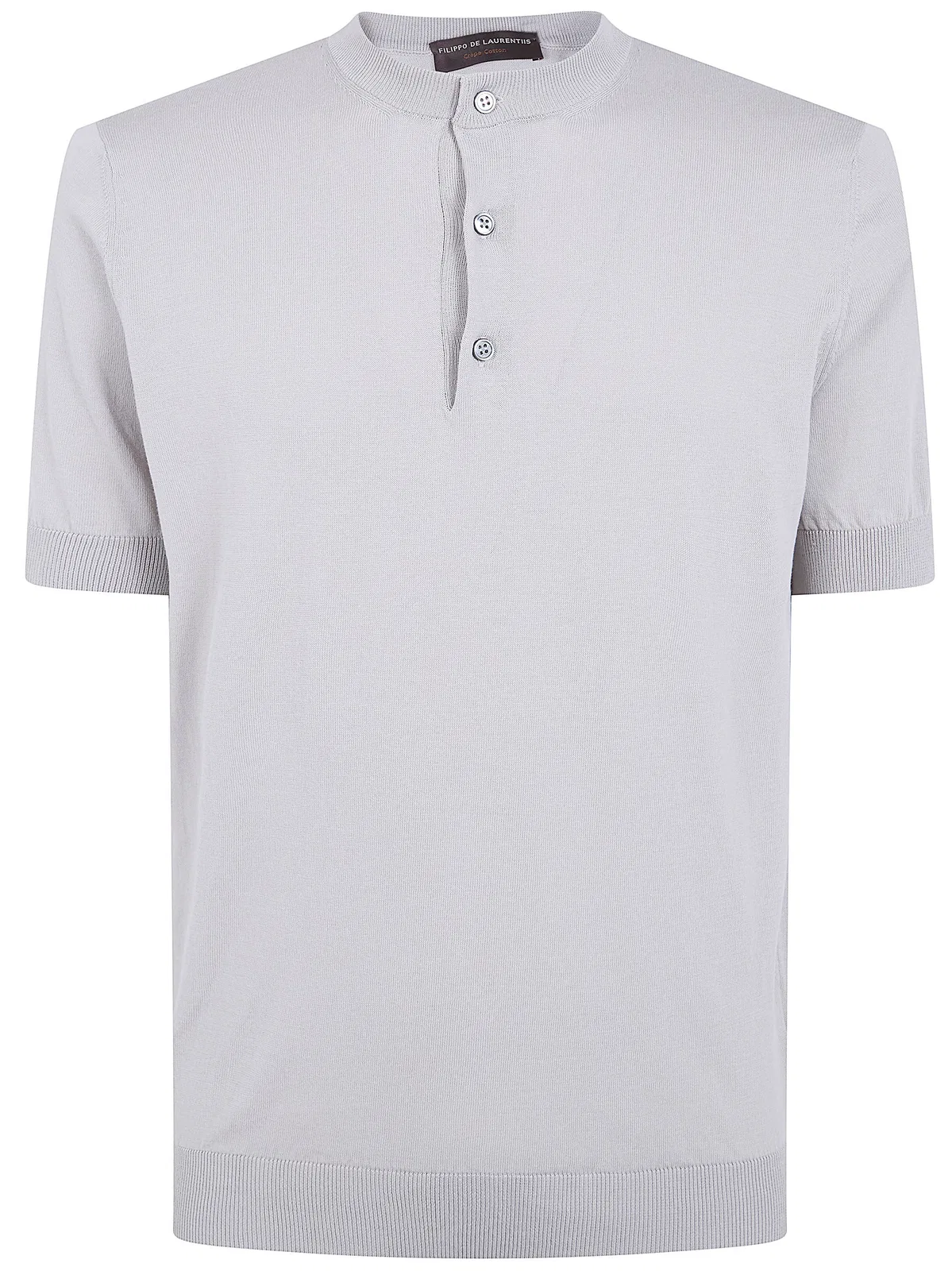 Filippo De Laurentiis "serafino" Short Sleeves Sweater In Gray