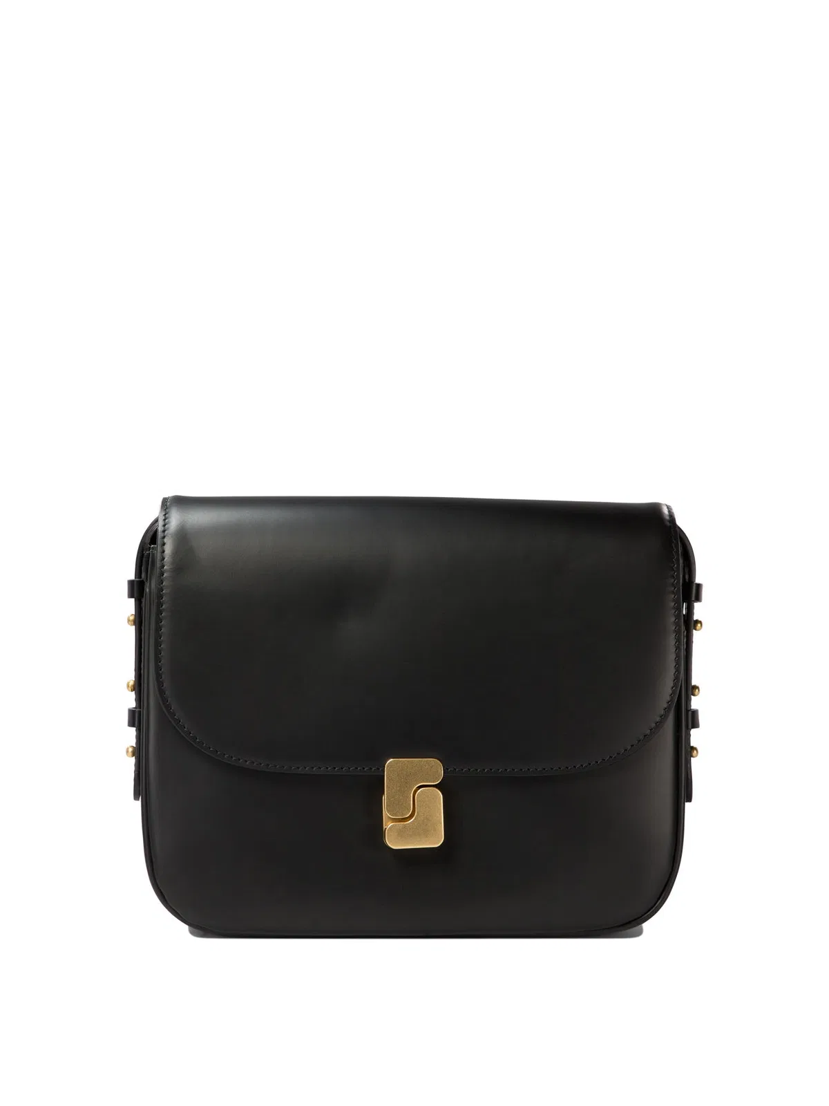 Black Leather Crossbody Bag