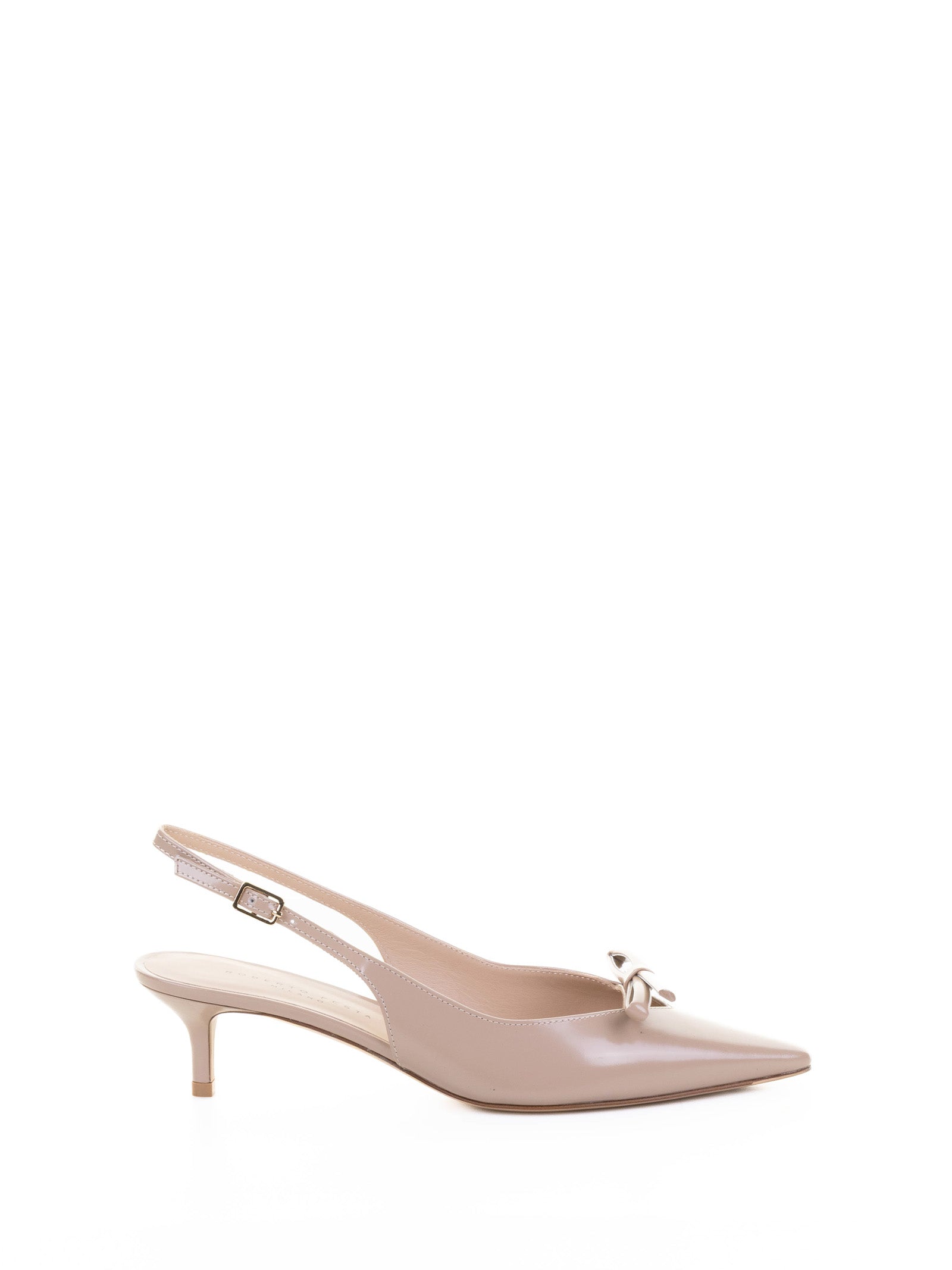 Décolleté Slingback Powder In Leather