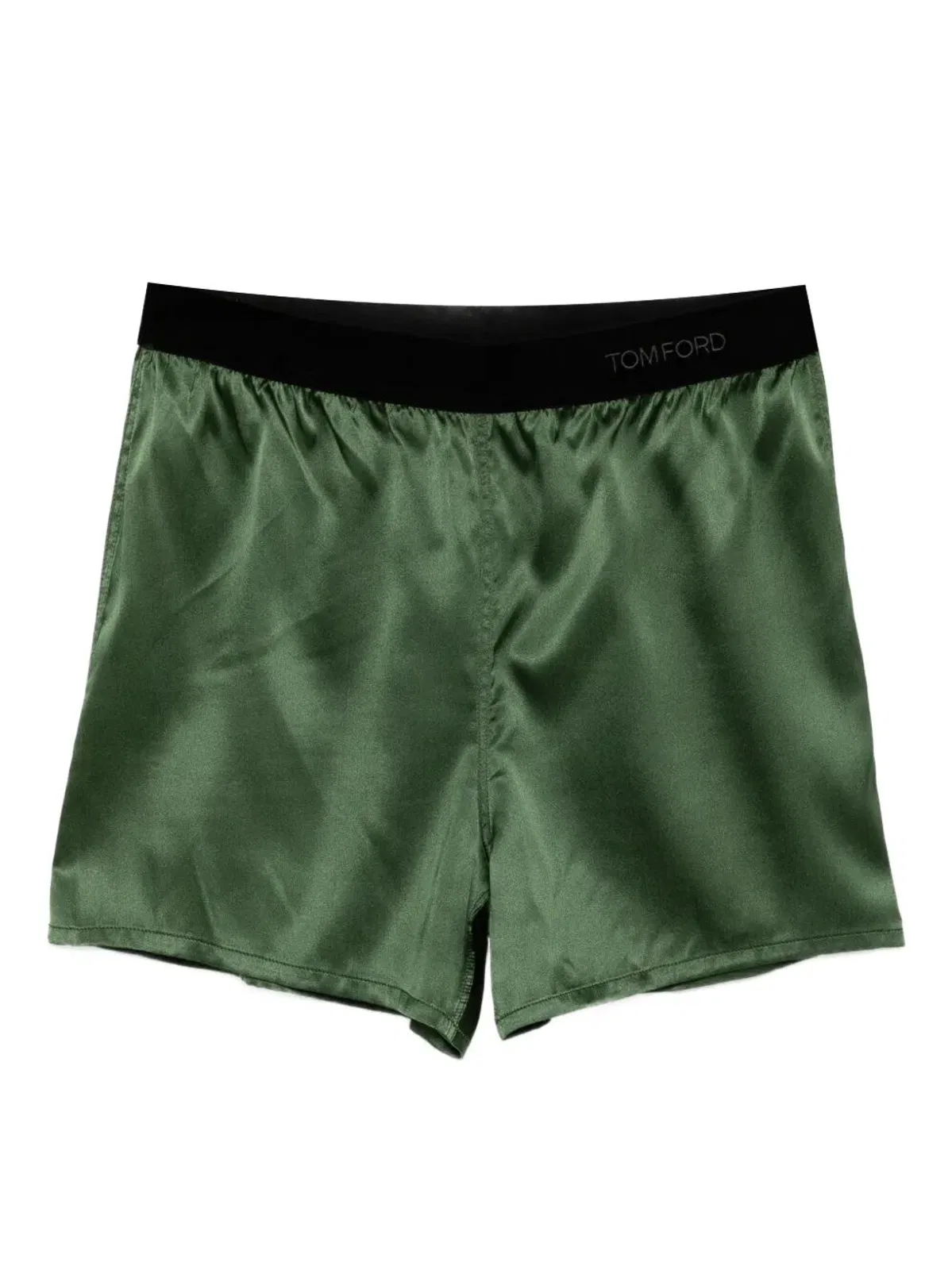 Stretch Silk Satin Shorts