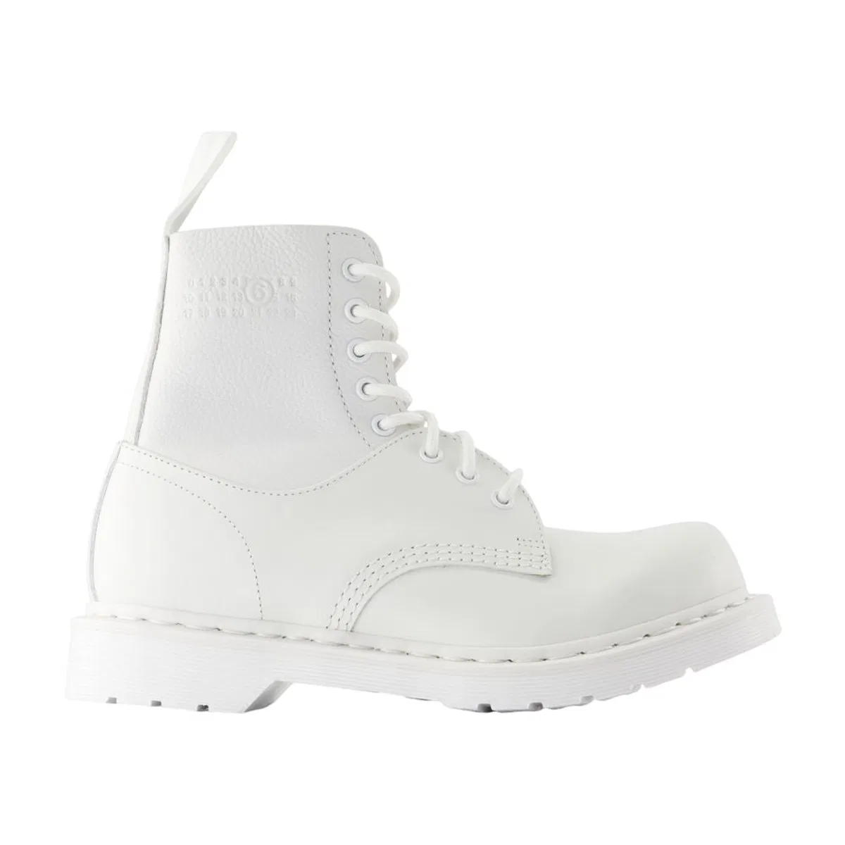 White Lace-Up Boot