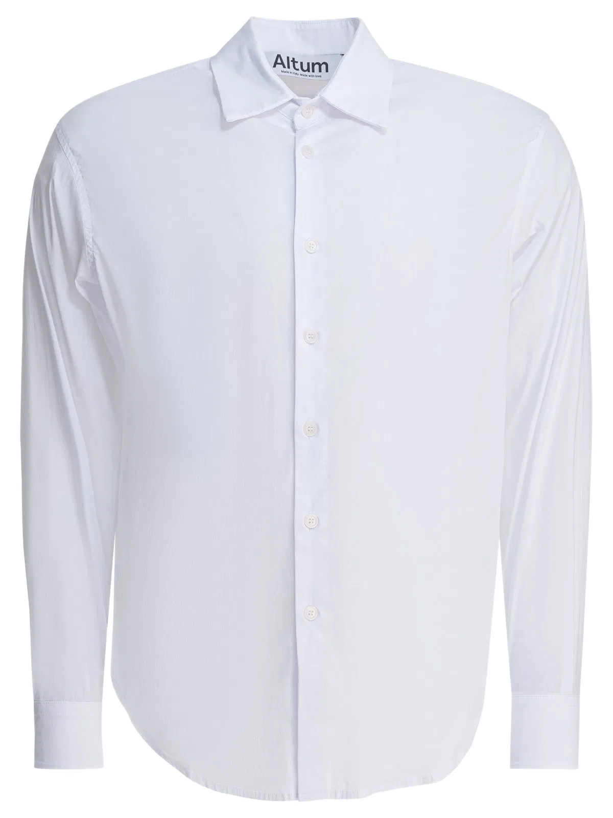 White Cotton Blend Shirt