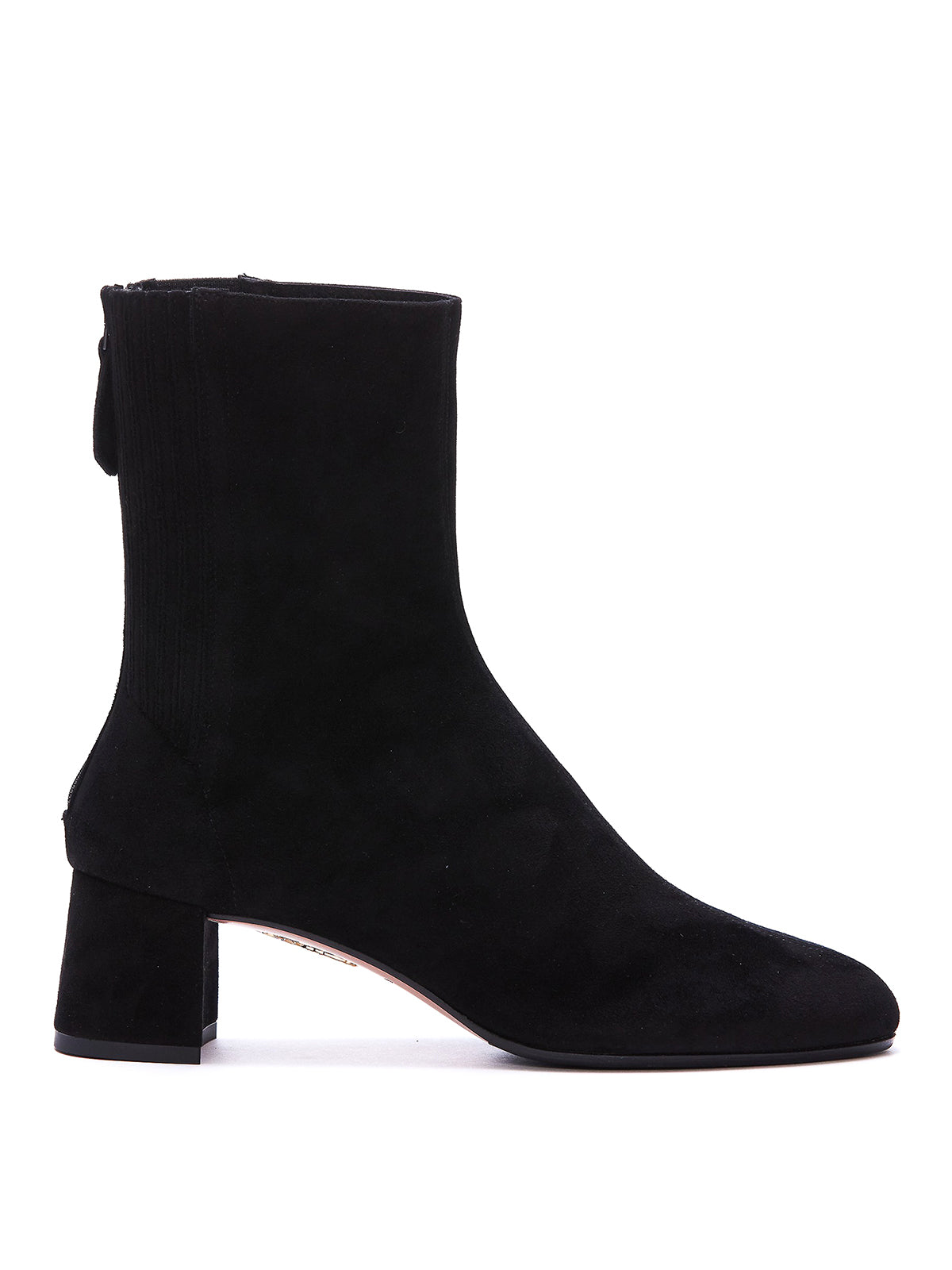Suede Booties With Rear Zip