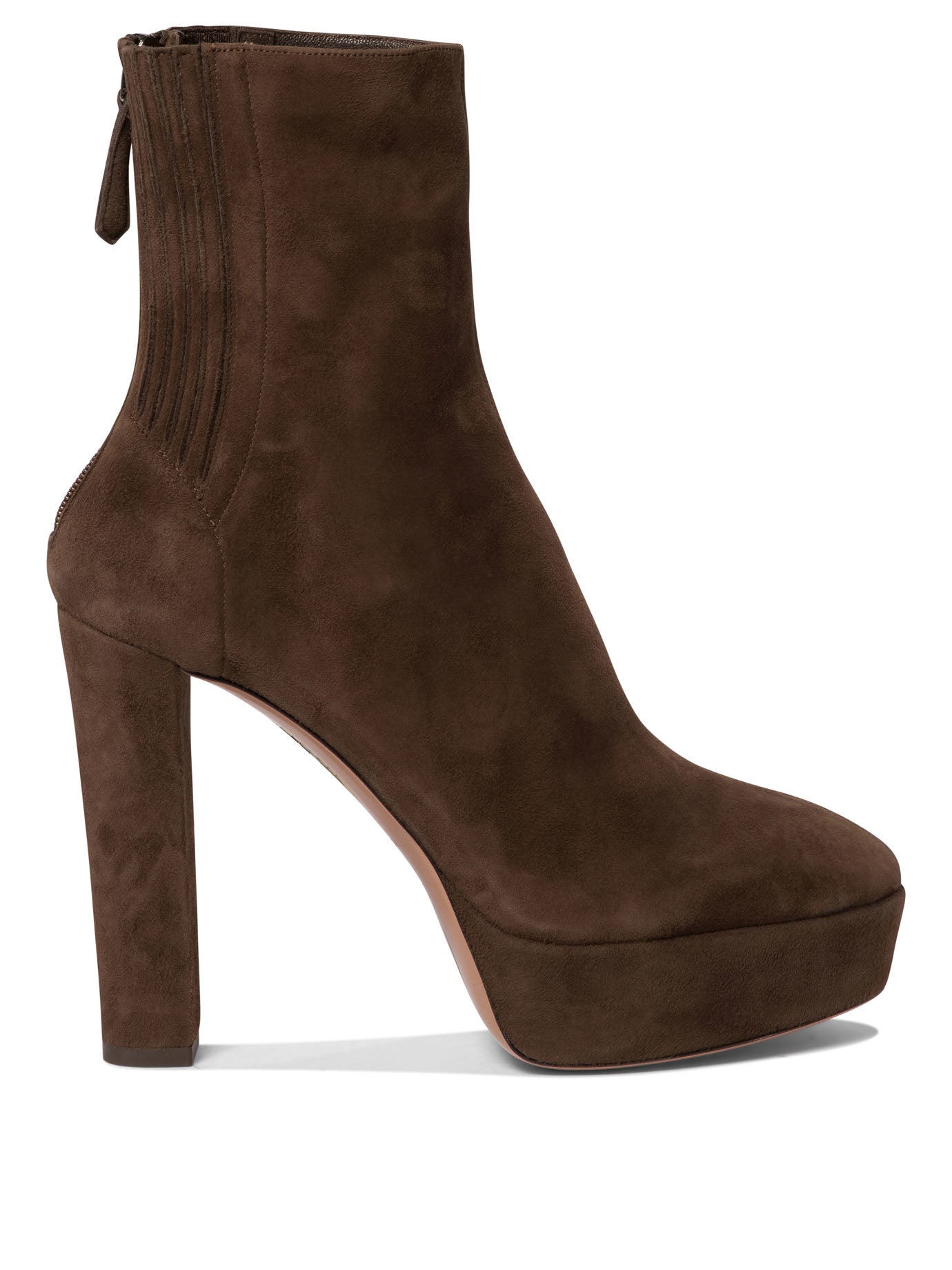 Brown Calf Leather Ankle Boots