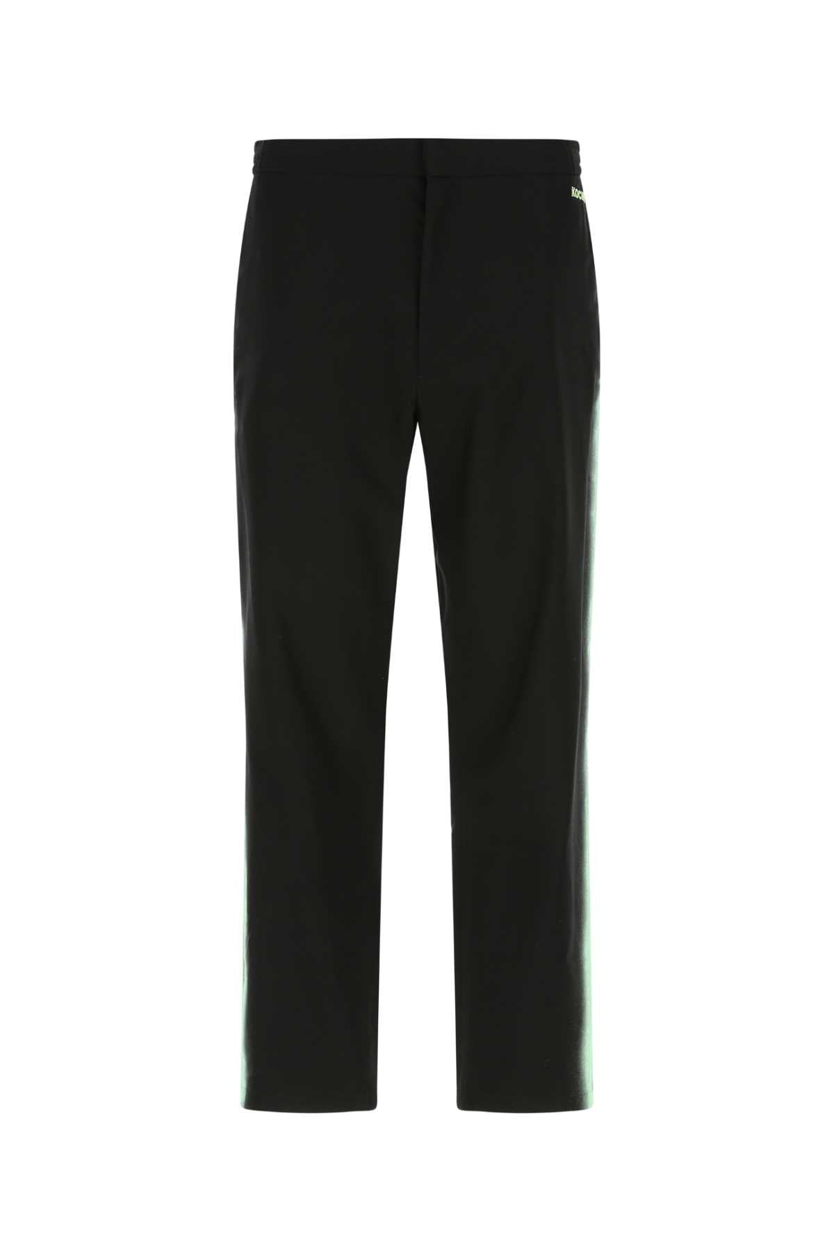 Black Acetate Blend Pant