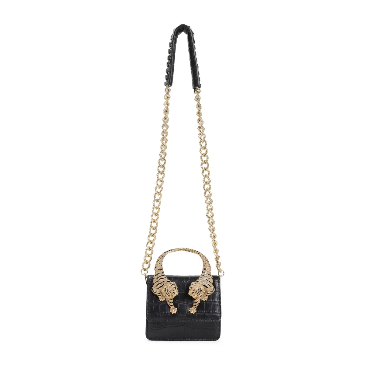Black Leather Top Handle Bag