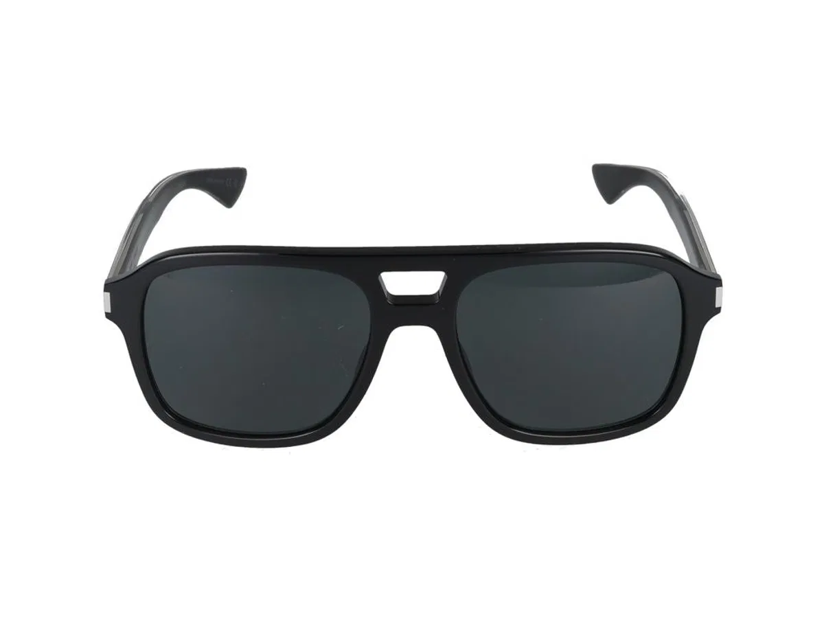 Saint Laurent Black-crystal-black Acetate Sunglasses