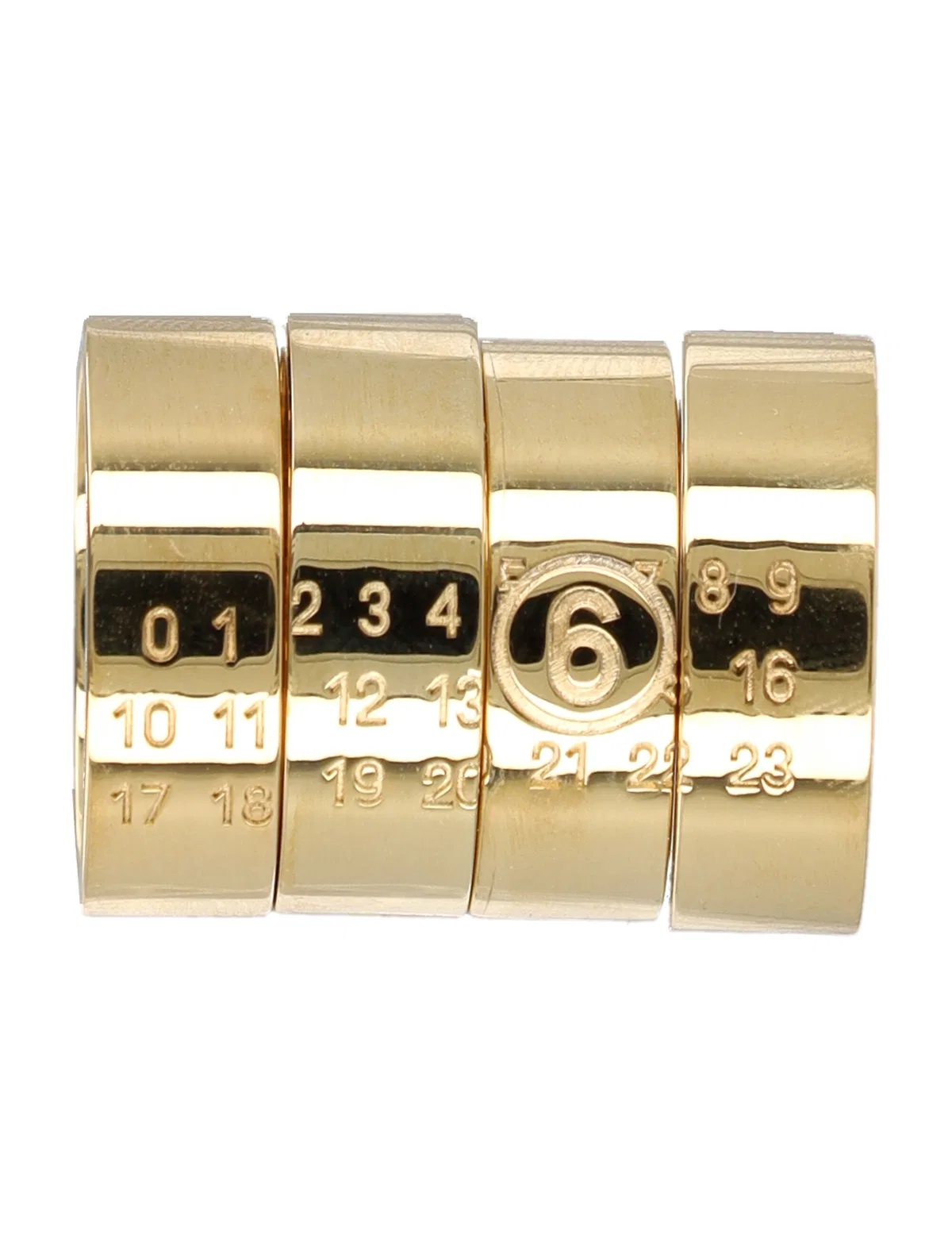 Stacked Numeric Metal Ring
