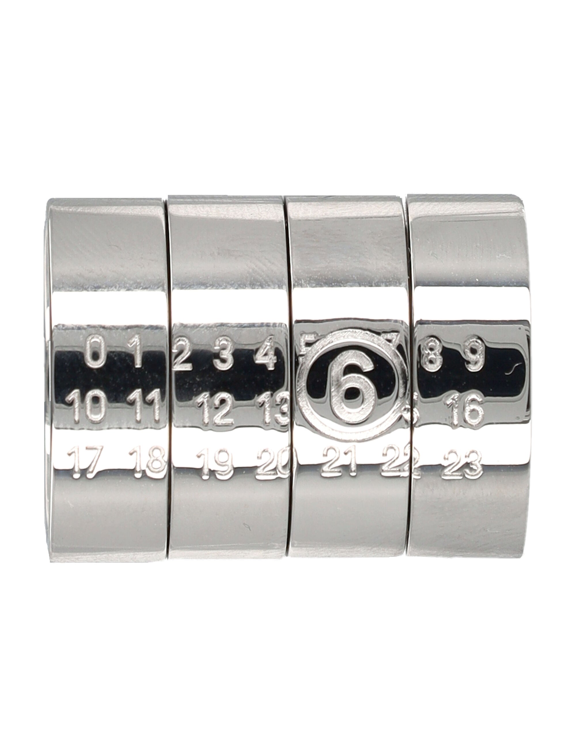 Stacked Numeric Metal Ring